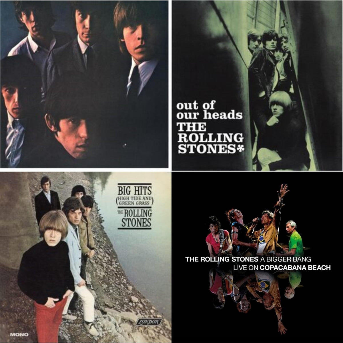 Rolling Stones No.2 (180G) & Out Of Our Heads (Uk) & Big Hits (High Tide Green Grass LP Vinyl) & Bigger Bang Live On Copacabana Beach (Multi Color Vinyl/3LP)