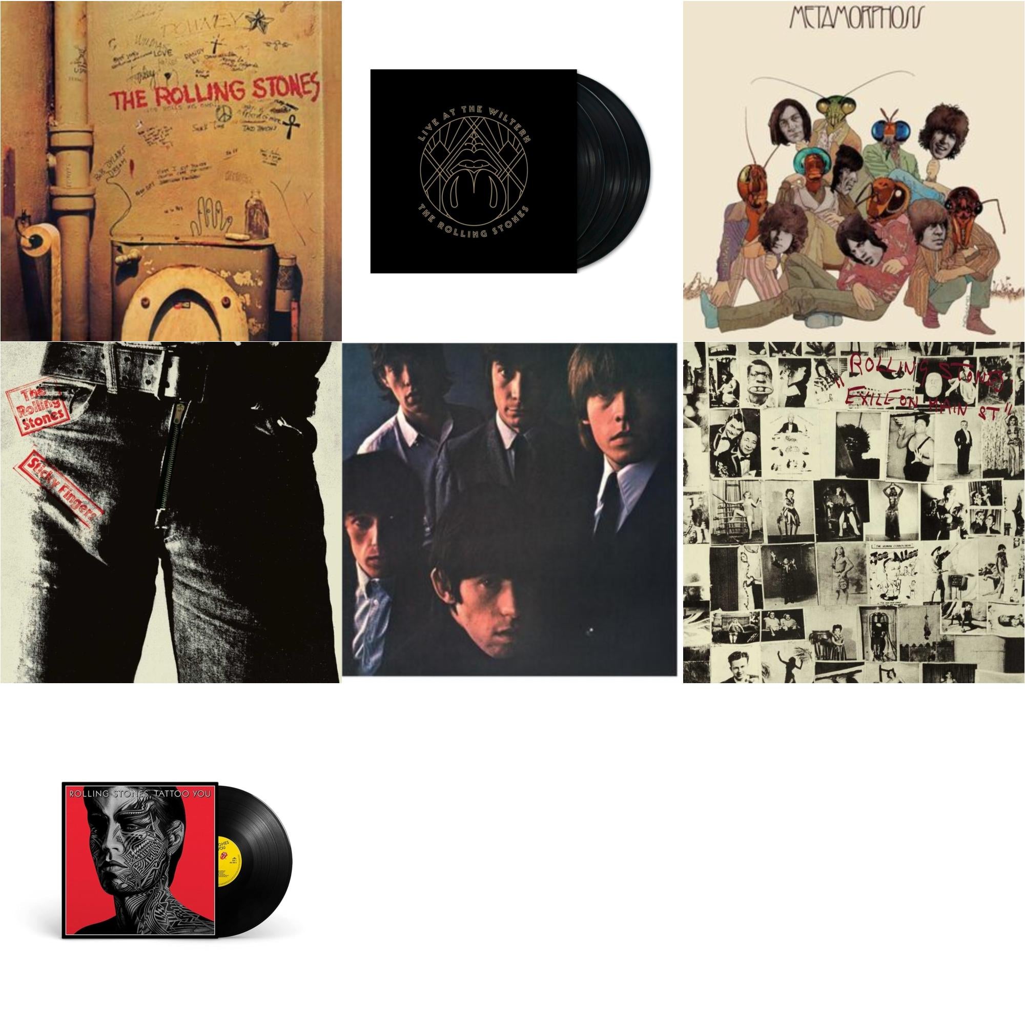 Beggars Banquet & Rolling Stones No.2 (180G) & Metamorphosis & Tattoo You (2021 Remaster) & Live At The Wiltern (3LP) & Sticky Fingers & Exile On Main Street (2LP)