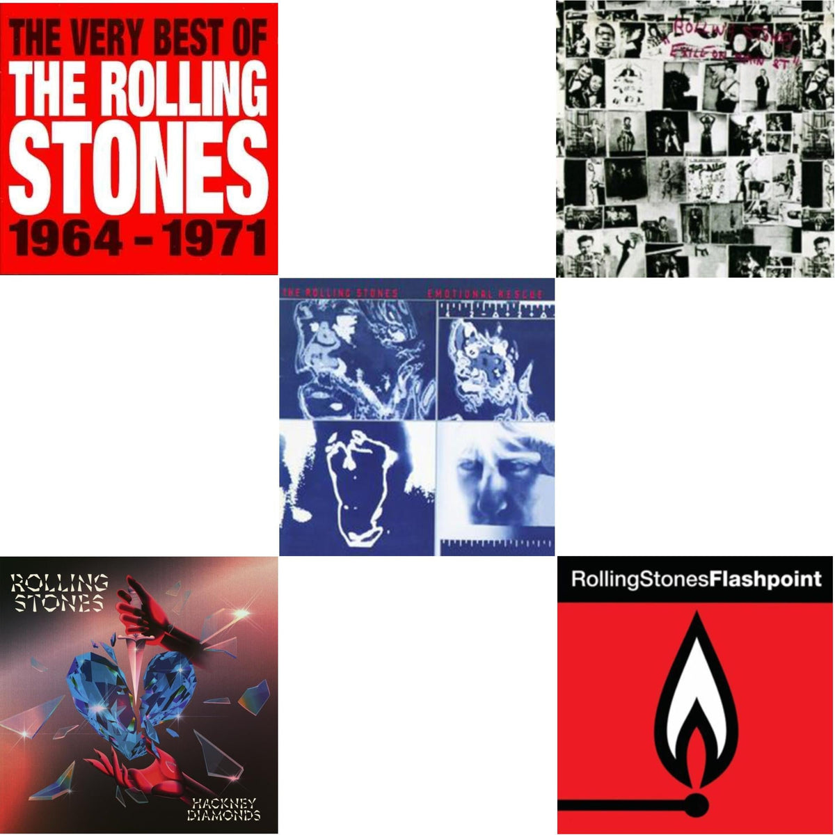 Very Best Of The Rolling Stones 1964 -1971 & Hackney Diamonds (Live Edition) (2CD) & Emotional Rescue & Exile On Main Street & Flashpoint