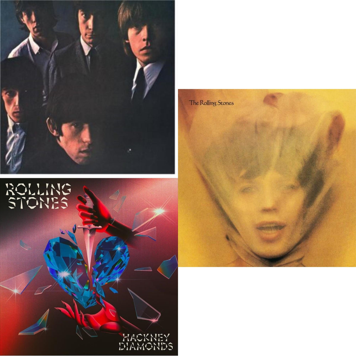 Rolling Stones No.2 (180G) & Hackney Diamonds (1 Year Anniversary/Clear/Blue Splatter Vinyl/2LP) & Goats Head Soup (2LP 2020 Deluxe Edition)