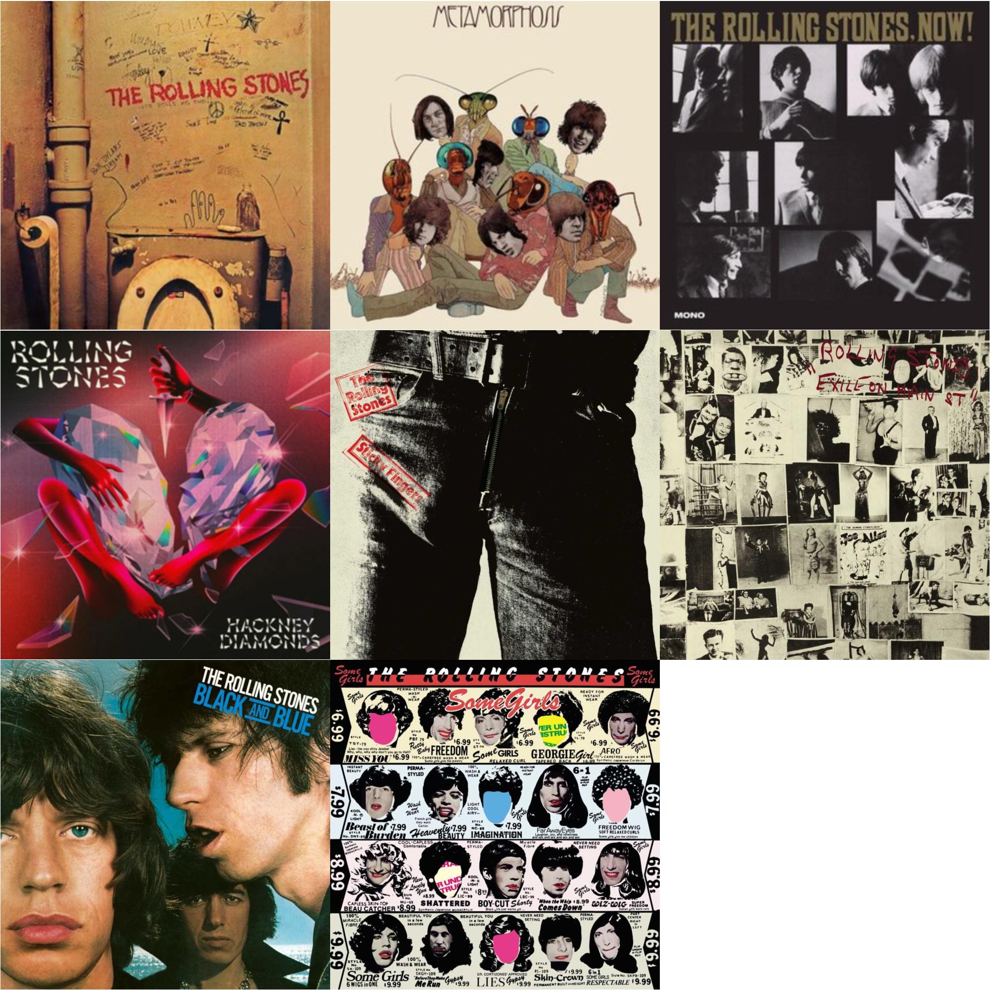 Beggars Banquet & Metamorphosis & Rolling Stones, Now! & Hackney Diamonds & Sticky Fingers & Exile On Main Street (2LP) & Black & Blue & Some Girls
