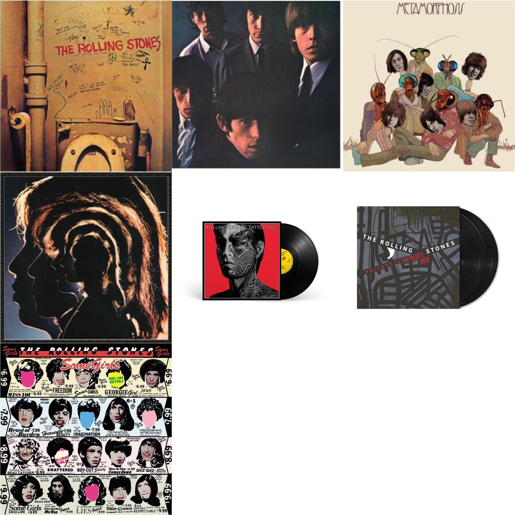 Beggars Banquet & Rolling Stones No.2 (180G) & Metamorphosis & Hot Rocks 1964-1971 (2LP) & Tattoo You (2021 Remaster) & Welcome To Shepherd's Bush (180G/2LP) & Some Girls