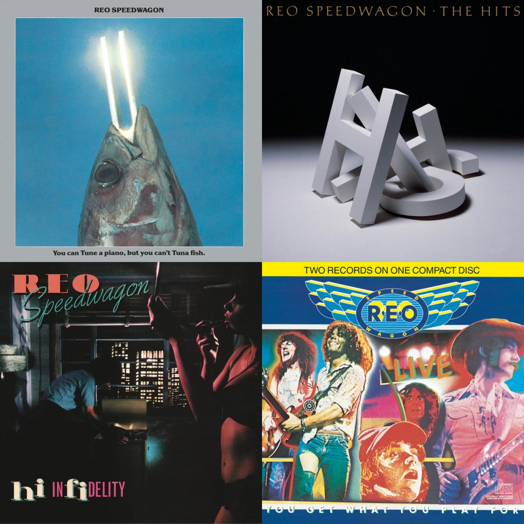 This is a 4 CD SKU bundle.
1.This CD is brand new.Format: CDMusic Style: Arena RockThis item's title is: You Can Tune A Piano But You Can't Tuna FishArtist: Reo SpeedwagonLabel: SONY SPECIAL MARKETINGBarcode: 886977102622Release Date: 5/4/2010
2.This CD is brand new.
