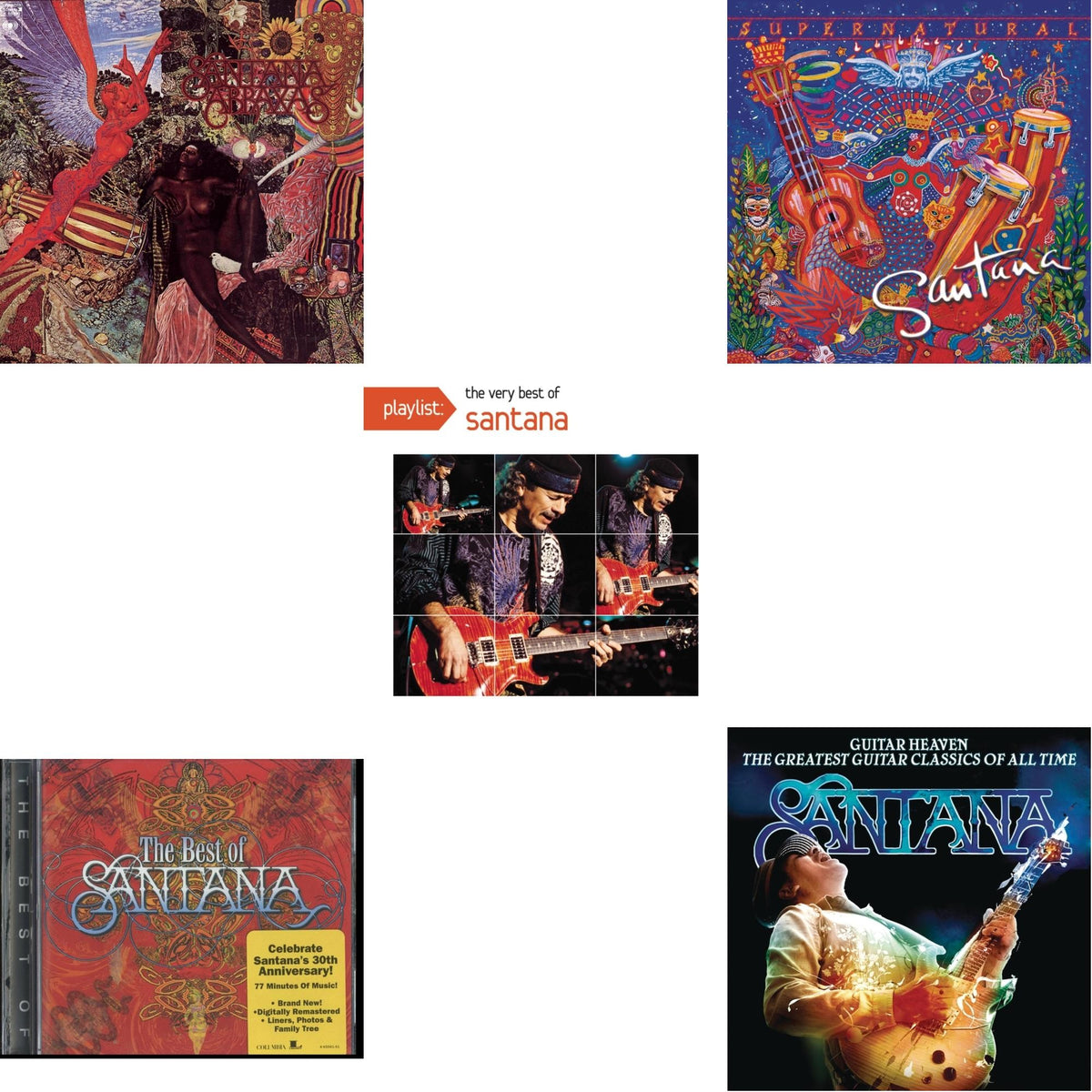Abraxas & Best Of Santana & Playlist: Very Best Of Santana & Supernatural & Guitar Heaven: Greatest Guitar Classics Of All Time