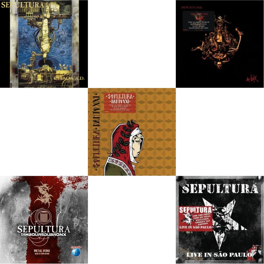 Chaos A.D. (Expanded Edition/2LP) & Metal Veins - Alive At Rock In Rio (Limited/2LP) & Dante Xxi & A-Lex (2LP) & Live In Sao Paulo (2LP)