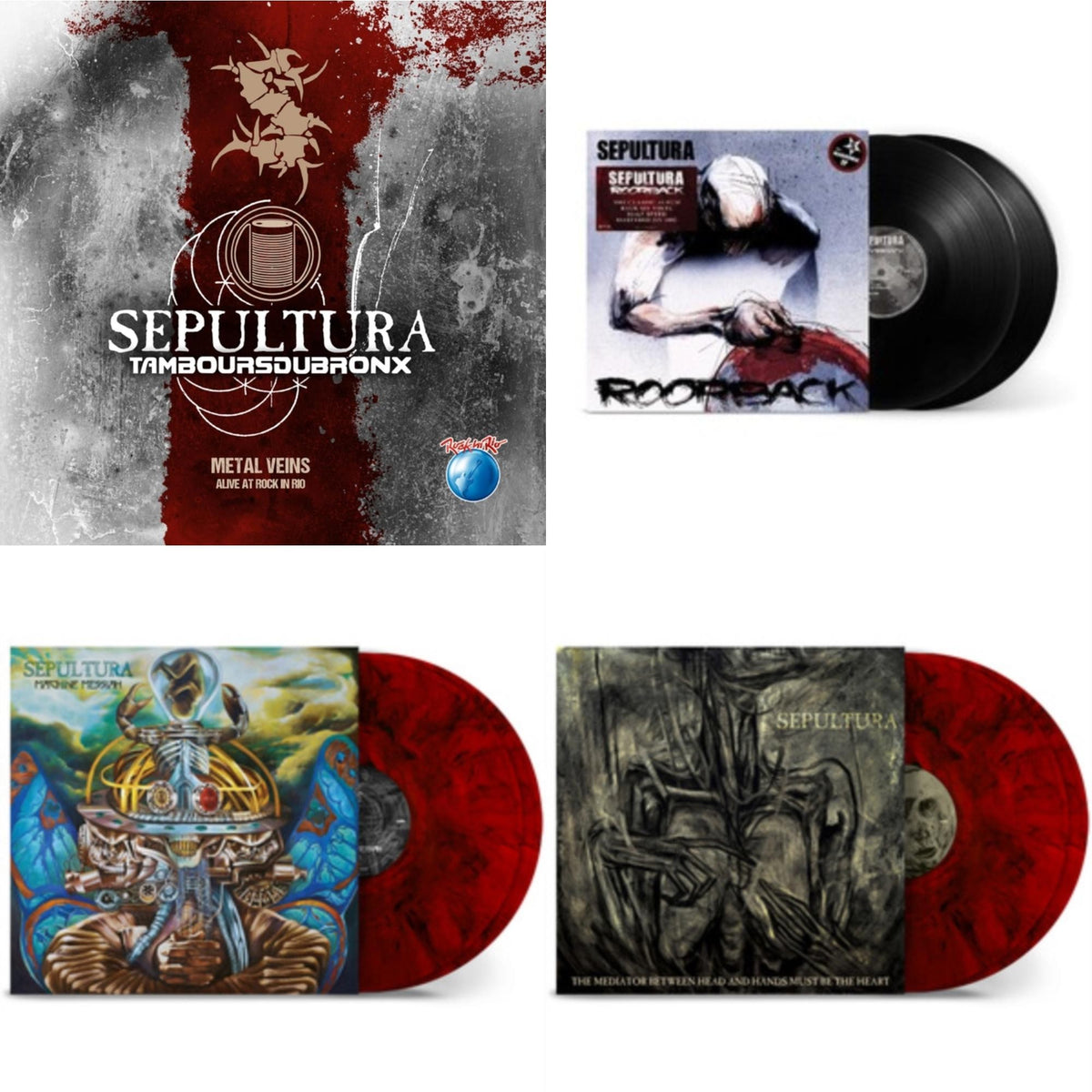 Metal Veins - Alive At Rock In Rio (Limited/2LP) & Roorback & Machine Messiah (40Th Anniversary Edition/Red LP Vinyl) & Mediator Between Head & Hands Must Be The Heart (Color LP Vinyl)