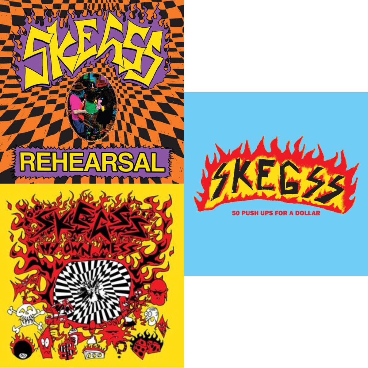 This is a 3 LP Vinyl SKU bundle.
1.This LP Vinyl is brand new.Format: LP VinylMusic Style: SurfThis item's title is: My Own Mess (Pa)Artist: SkegssLabel: LOMA VISTA RECORDINGSBarcode: 888072124851Release Date: 11/22/2019
2.This LP Vinyl is brand new.
