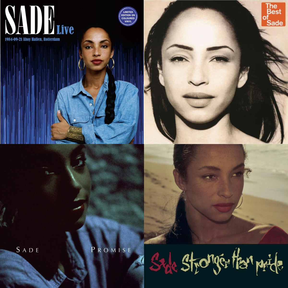 Sade - Promise & Stronger Than Pride & Sade Live: 1984-09-21 Ahoy Hallen, Rotterdam (2LP) & Best Of Sade (2LP/180G/Gatefold)