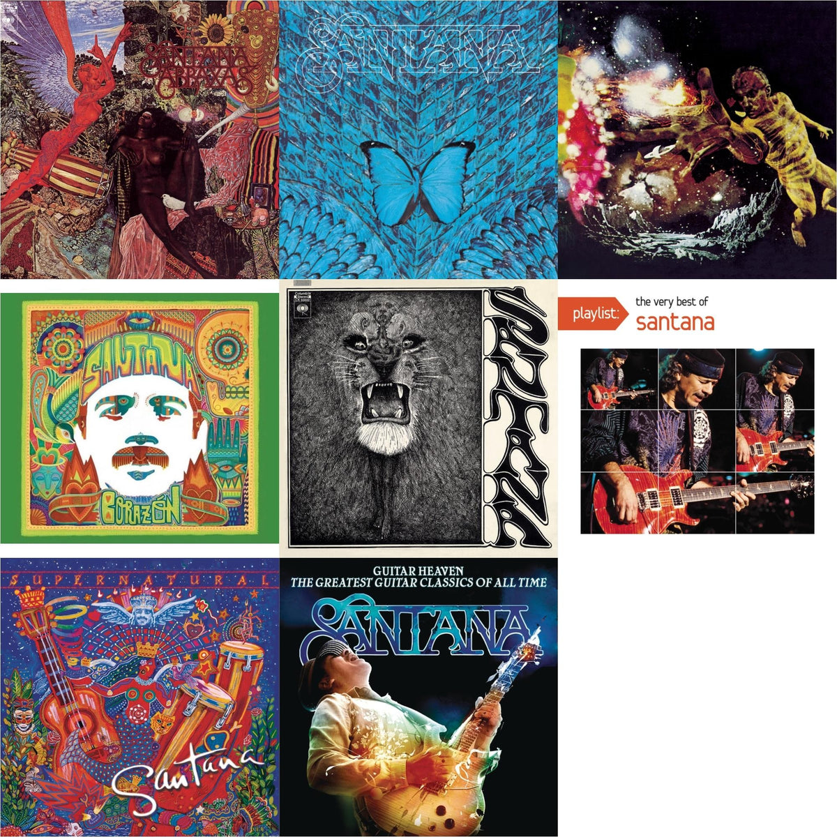 Abraxas & Borboletta & Santana Iii & Corazon & Santana & Playlist: Very Best Of Santana & Supernatural & Guitar Heaven: Greatest Guitar Classics Of All Time