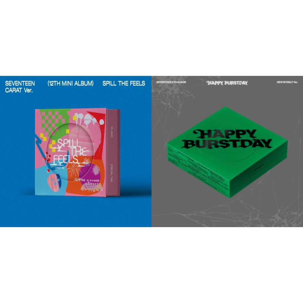 Spill The Feels - Seventeen 12Th Mini Album (Carat Ver.) & Seventeen 5Th Album Happy Burstday (New Myself Ver.)