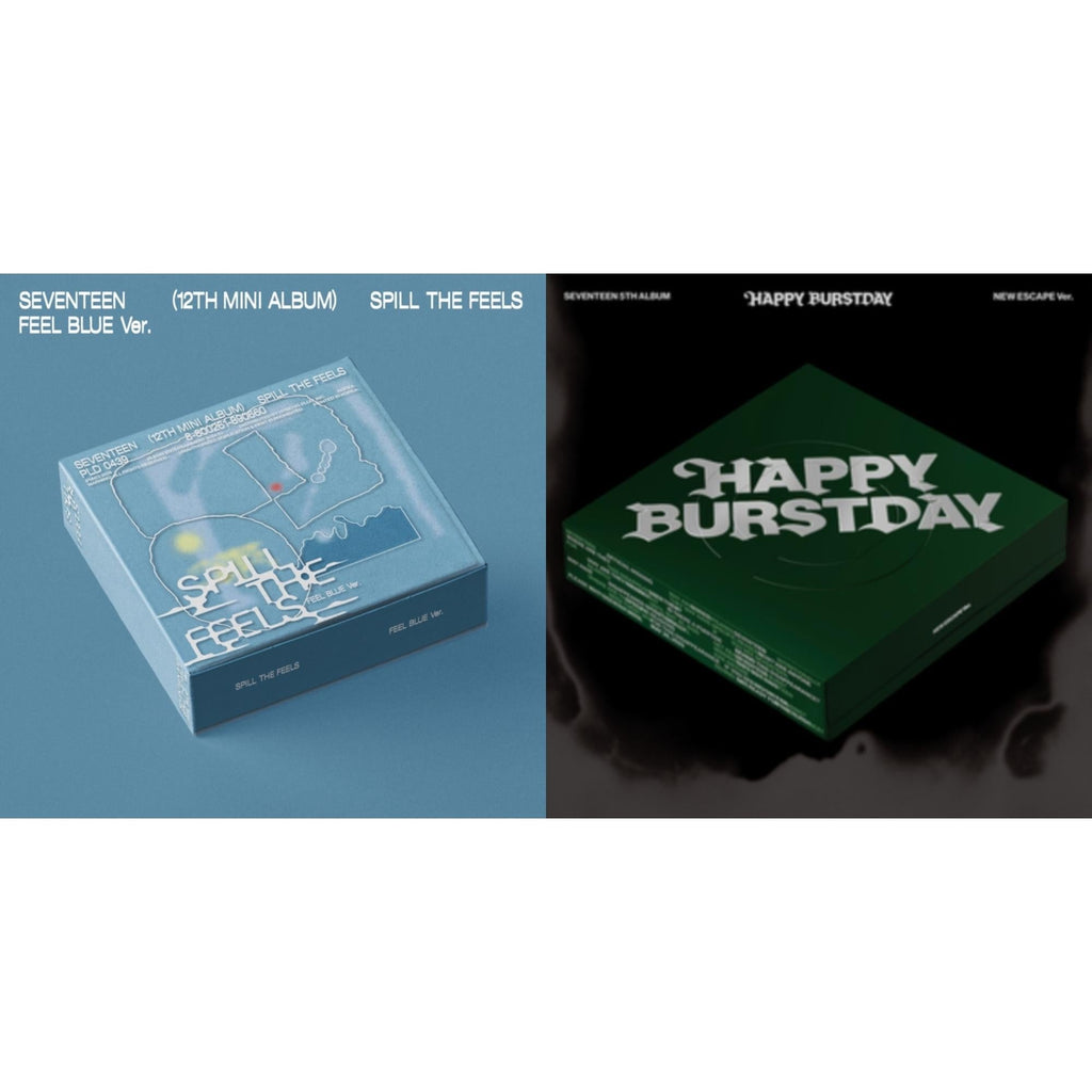 Spill The Feels - Seventeen 12Th Mini Album (Feel Blue Ver.) & Seventeen 5Th Album Happy Burstday (New Escape Ver.)