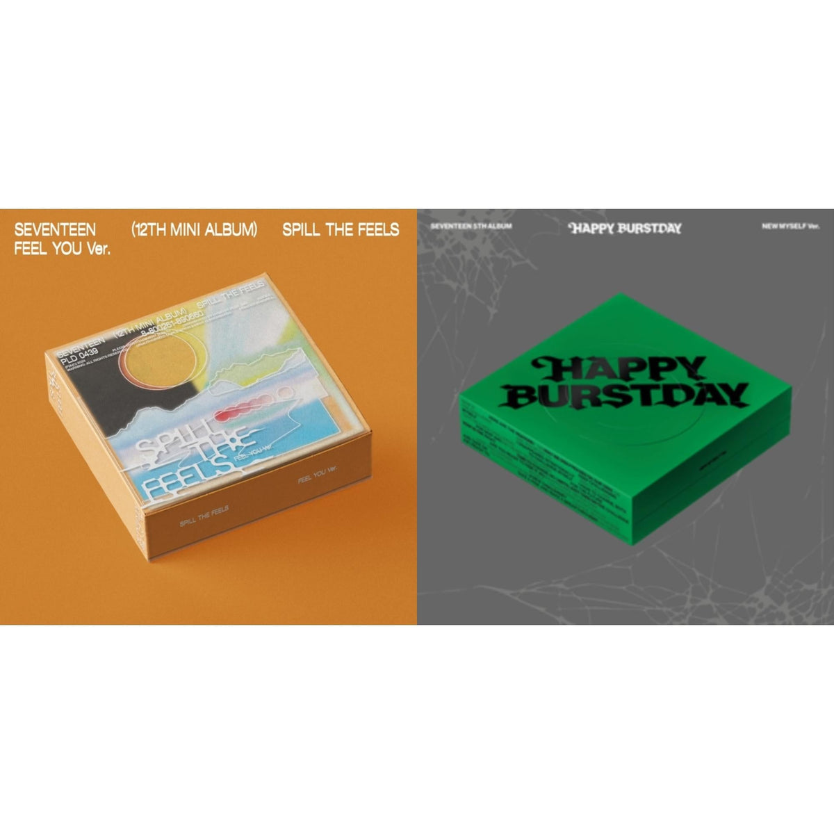 Spill The Feels - Seventeen 12Th Mini Album (Feel You Ver.) & Seventeen 5Th Album Happy Burstday (New Myself Ver.)