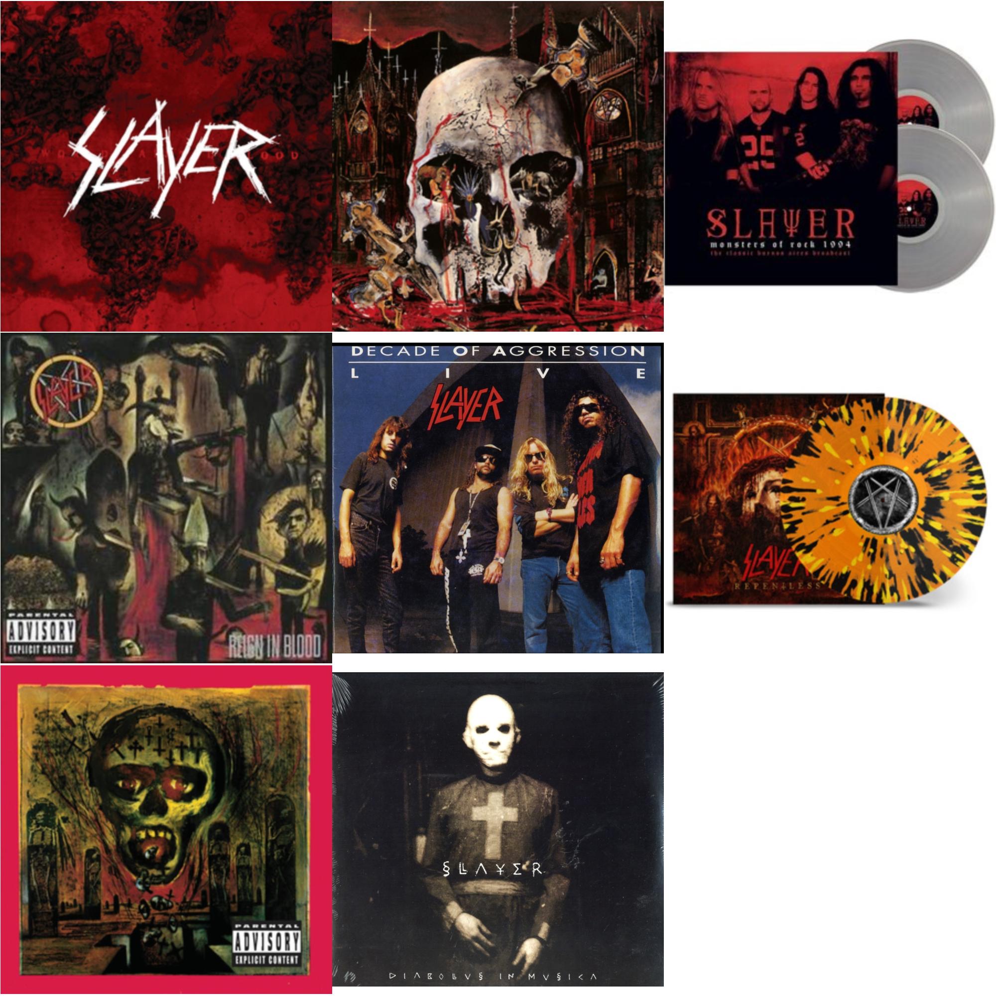 This is a 8 LP Vinyl SKU bundle.
1.This LP Vinyl is brand new.Format: LP VinylMusic Style: ThrashThis item's title is: Diabolus In MusicaArtist: SlayerLabel: AMERICANBarcode: 602537466856Release Date: 12/17/2013
2.This LP Vinyl is brand new.