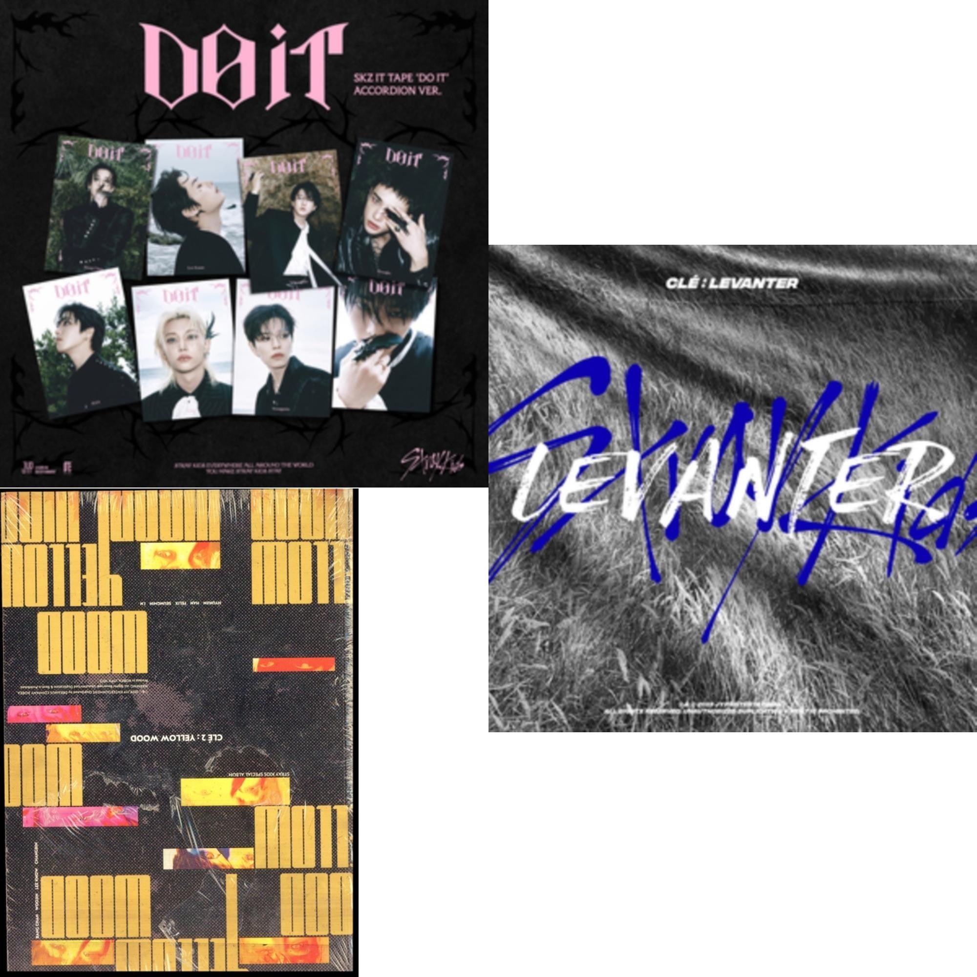 Skz It Tape - Do It (Accordion Ver.) & Cle 2: Yellow Wood (Special Album) & Cle: Levanter (Mini Album) (Normal Edition)