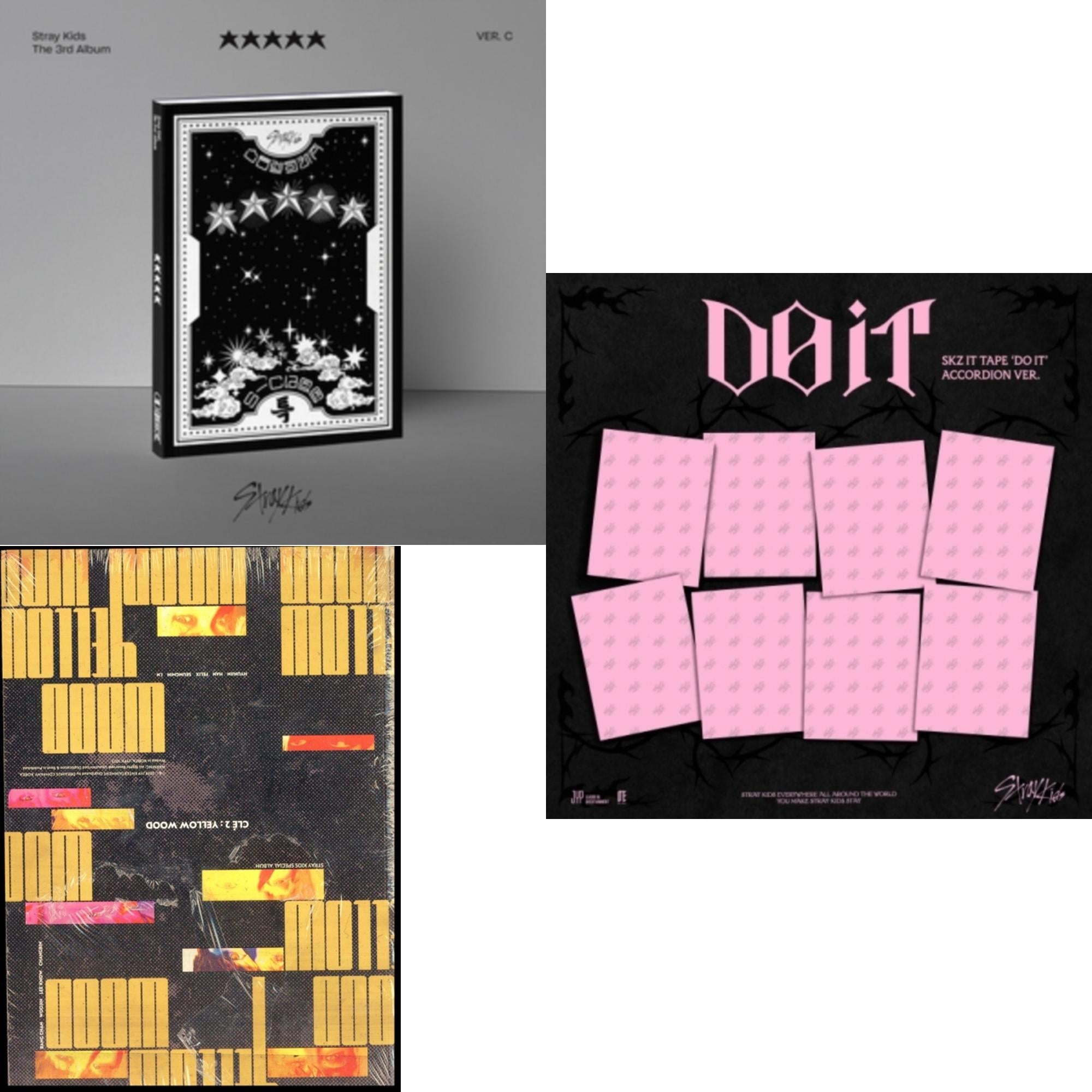 5-Star (Ver. C) & Cle 2: Yellow Wood (Special Album) & Do It - Skz It Tape (Accordion Ver.)
