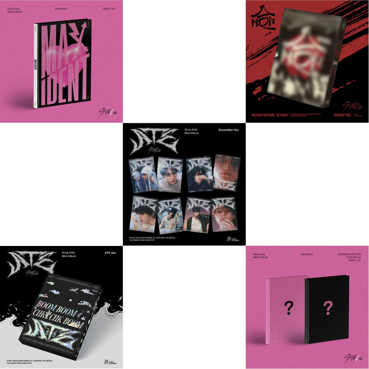 Maxident (Heart Version) & Ate (Ate Ver.) & Ate (Accordion Ver.) & Hop (Skzhop Ver.) & Maxident (T-Crush Version/Heart Version)