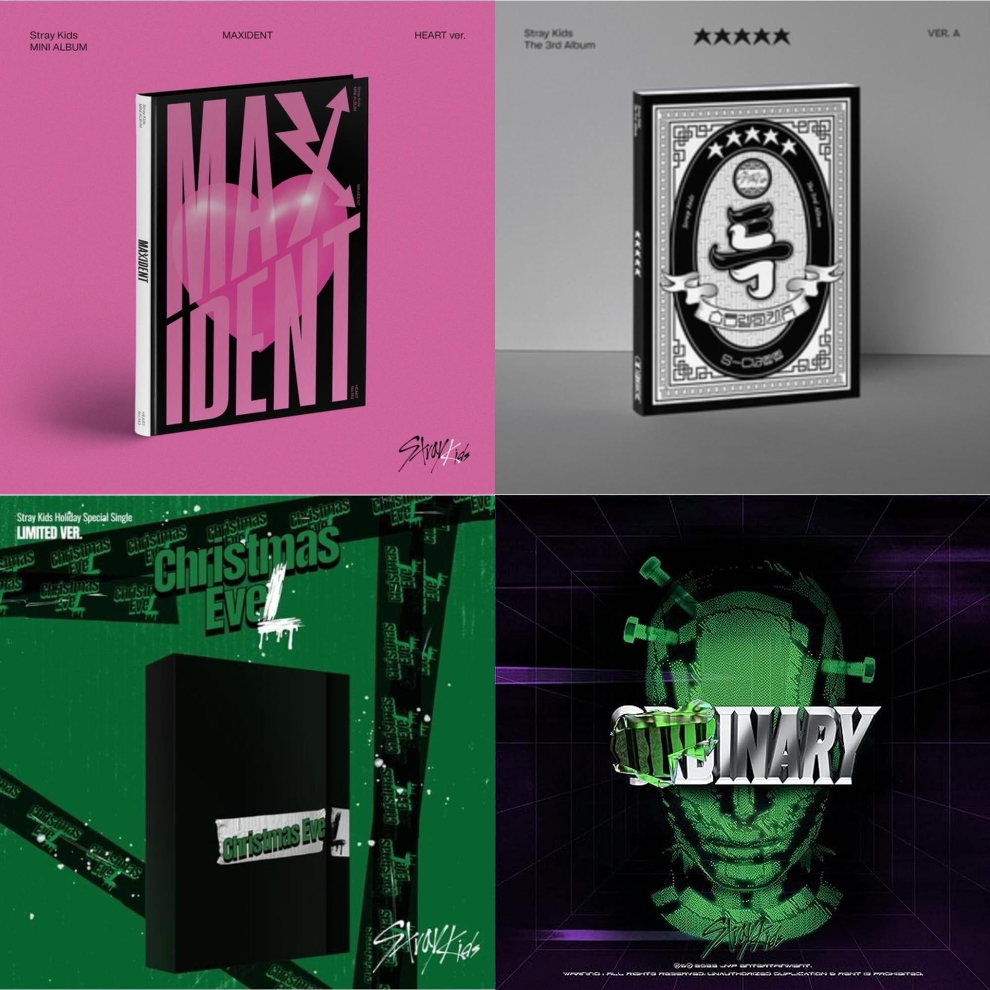 Maxident (Heart Version) & 5-Star (Ver. A) & Holiday Special Single Christmas Evel (Normal Ver.) & Oddinary (Scanning Version/Mask Off Version/Normal Edition)
