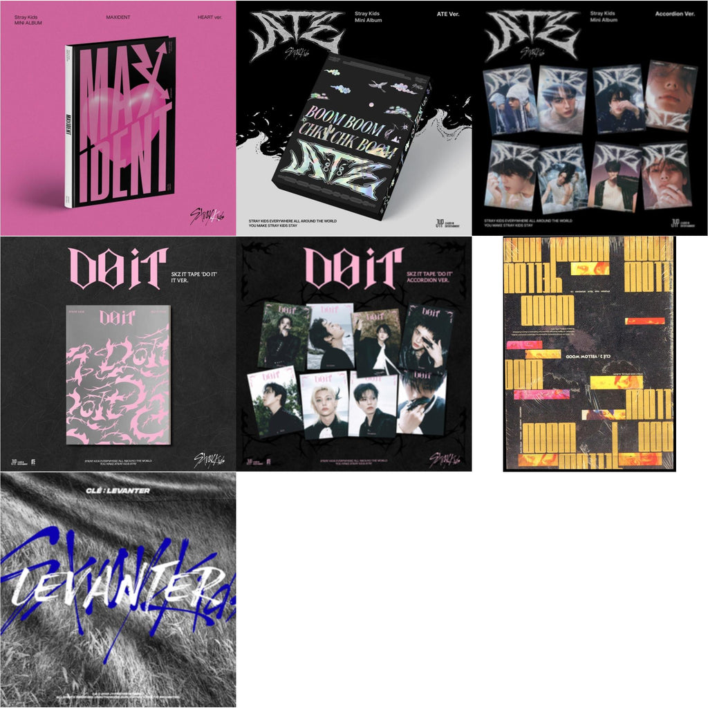 Maxident (Heart Version) & Ate (Ate Ver.) & Ate (Accordion Ver.) & Skz It Tape - Do It (It Ver.) & Skz It Tape - Do It (Accordion Ver.) & Cle 2: Yellow Wood (Special Album) & Cle: Levanter (Mini Album) (Normal Edition)
