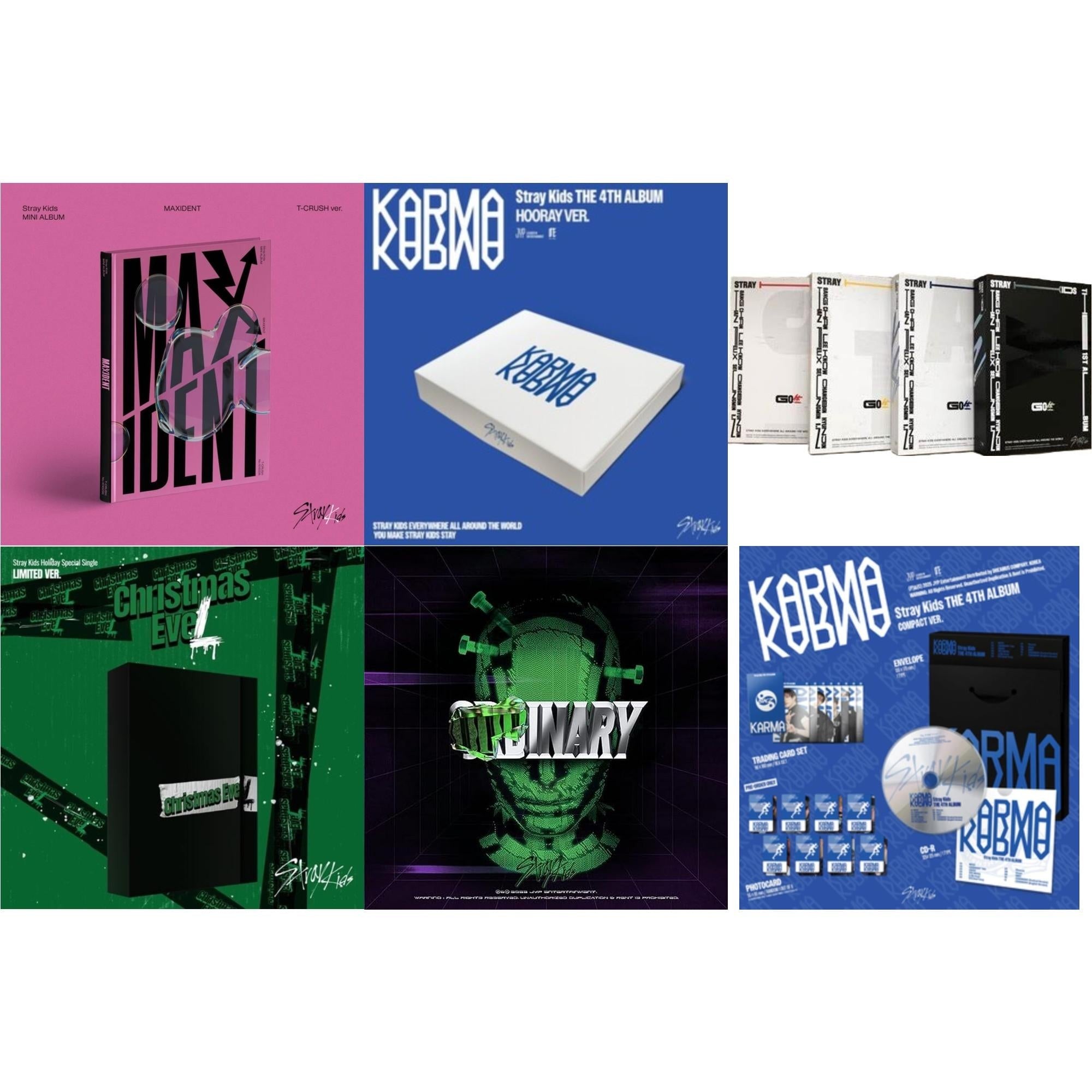 Maxident (T-Crush Version) & Karma (Hooray Ver.) & Go: Volume 1 (Normal Edition) & Holiday Special Single Christmas Evel (Normal Ver.) & Oddinary (Scanning Version/Mask Off Version/Normal Edition) & Karma (Compact Ver.)