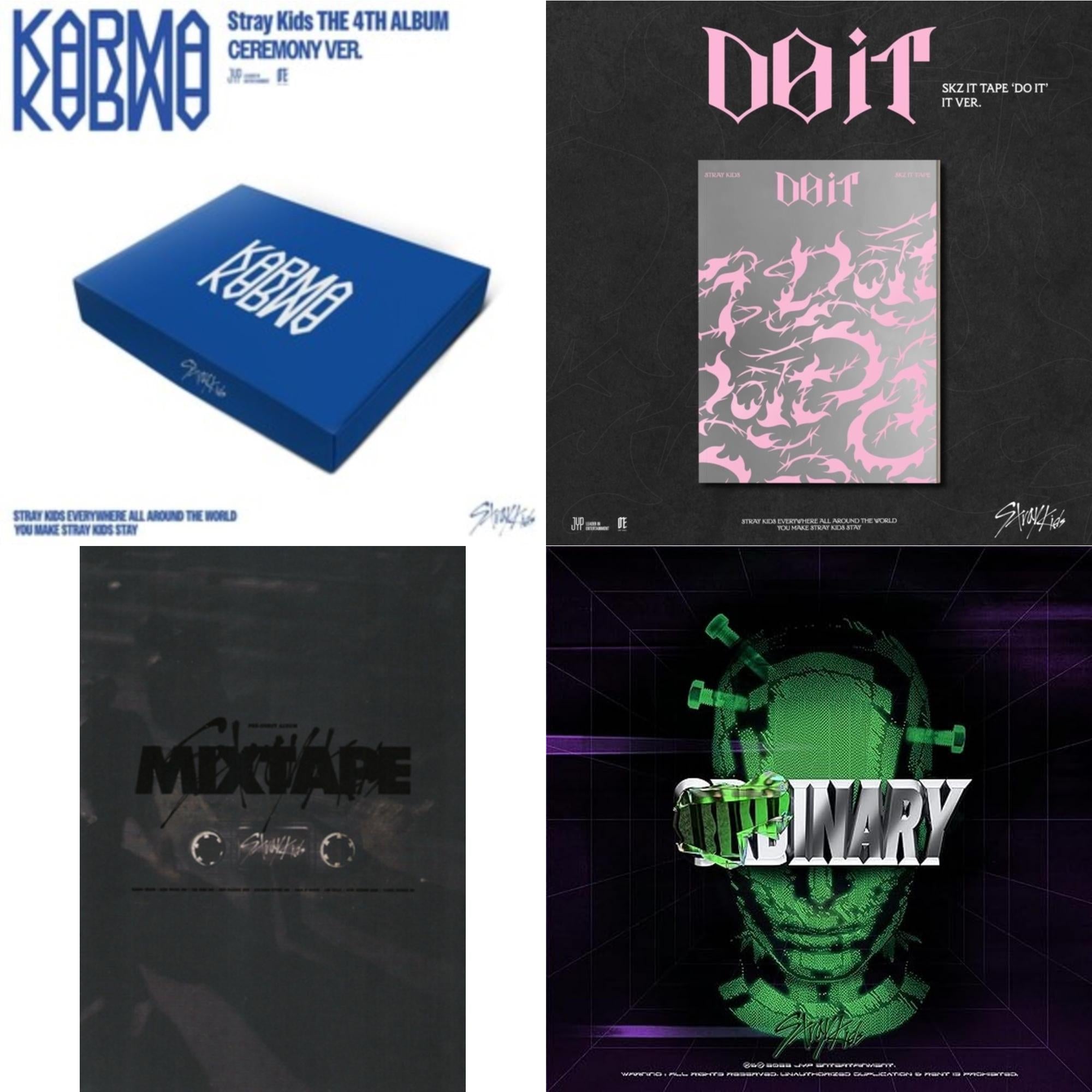 Karma (Ceremony Ver.) & Skz It Tape - Do It (It Ver.) & Mixtape & Oddinary (Scanning Version/Mask Off Version/Normal Edition)