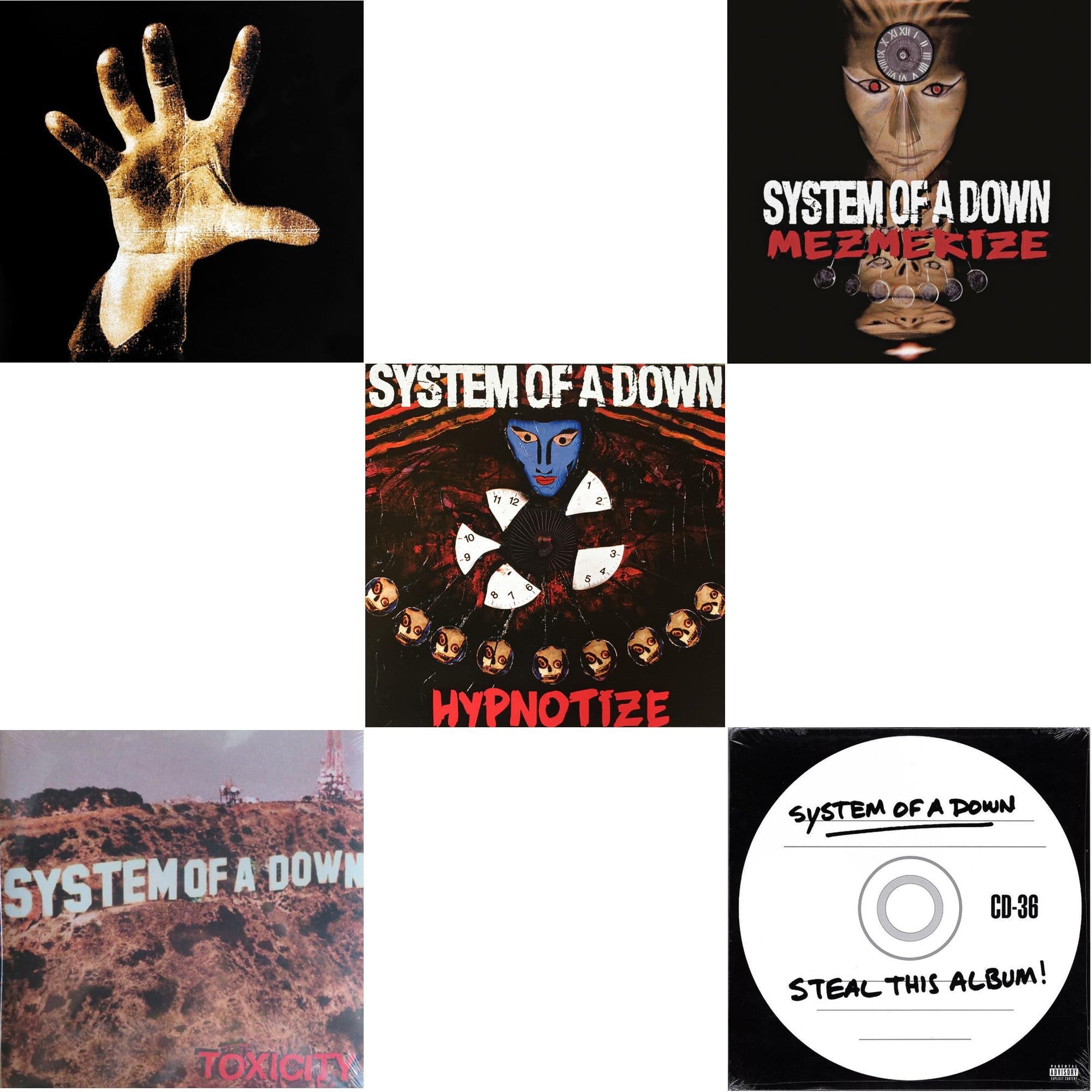 System Of A Down (140G) & Toxicity (140G) & Hypnotize (140G) & Mezmerize (140G) & Steal This Album! (2LP/140G)