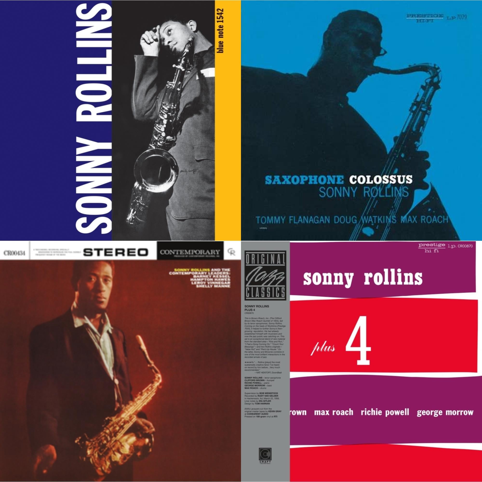 Volume 1 (Blue Note Classic LP Vinyl Edition/180G) & Saxophone Colossus & Sonny Rollins & The Contemporary Leaders (Contemporary Records Acoustic Sounds Series) (180G) & Plus 4 (Original Jazz Classics Series) (180G)