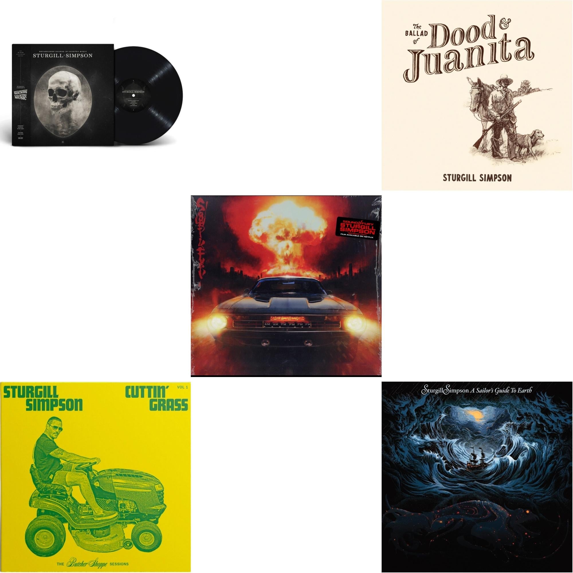 This is a 5 LP Vinyl SKU bundle.
1.This LP Vinyl is brand new.Format: LP VinylThis item's title is: Sound & FuryArtist: Sturgill SimpsonLabel: ELEKTRABarcode: 075678651786Release Date: 9/27/2019
2.This LP Vinyl is brand new.