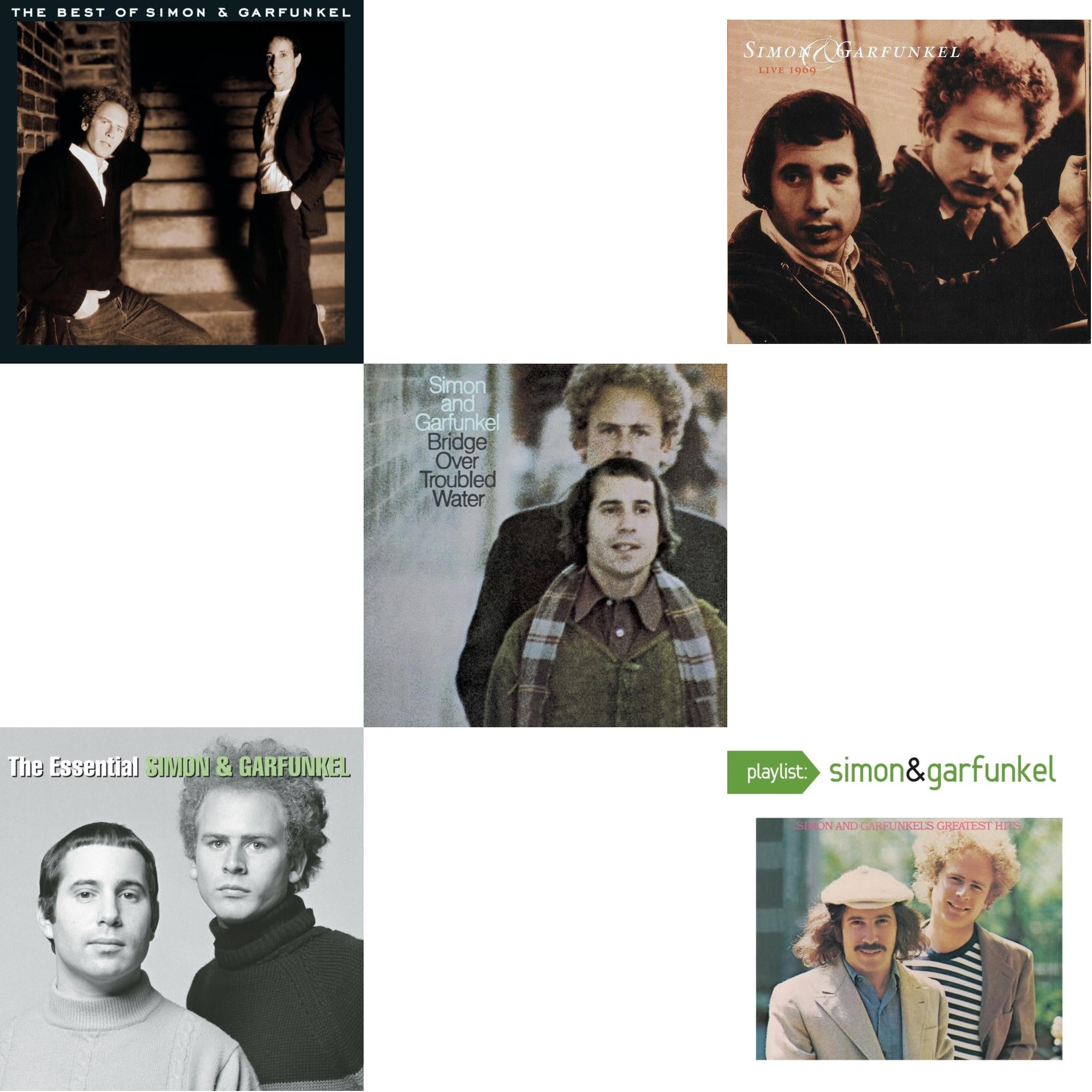 Best Of Simon & Garfunkel & Essential Simon & Garfunkel & Bridge Over Troubled Water & Live 1969 & Playlist: Simon And Garfunkel's Greatest Hits