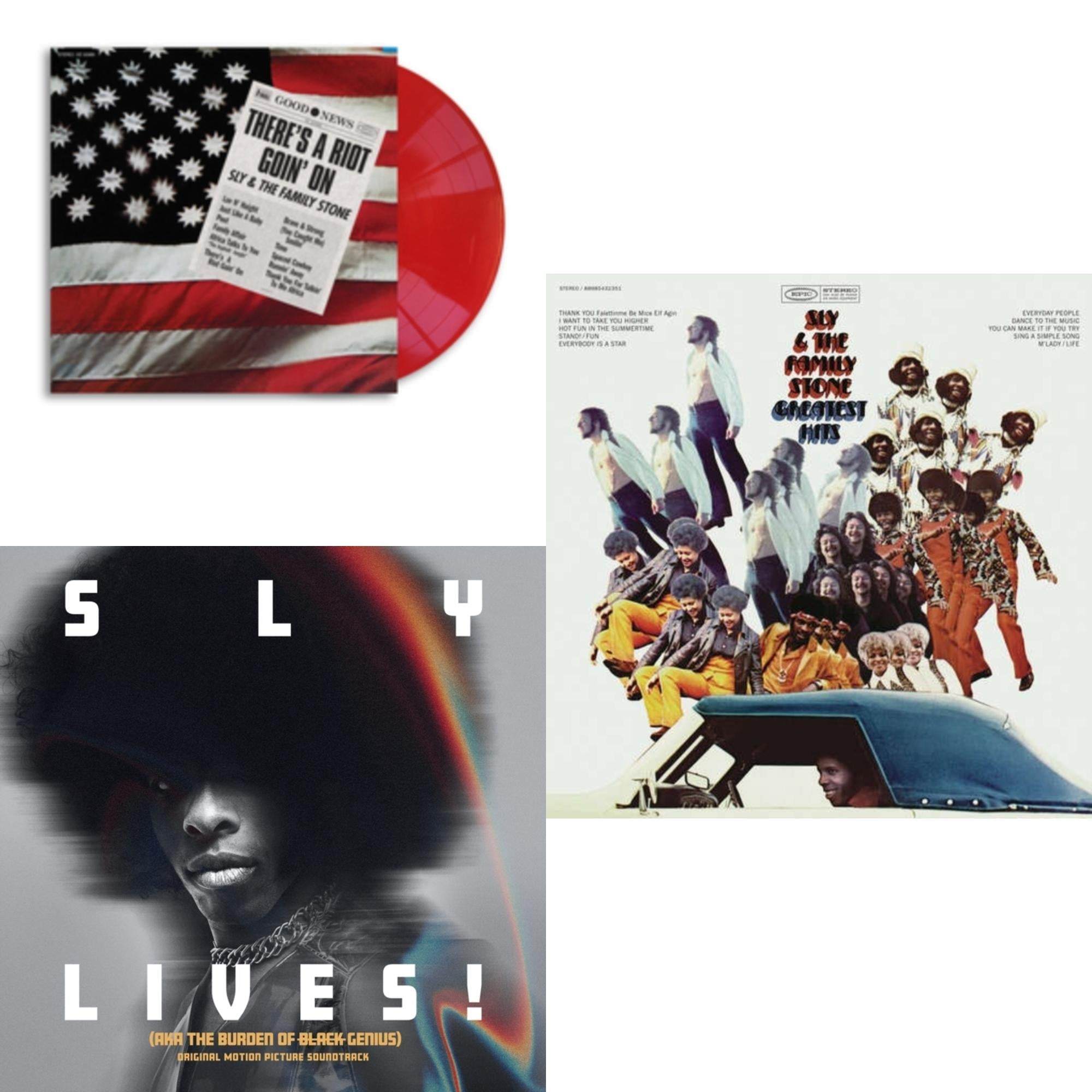 There’S A Riot Goin On (Red LP Vinyl) & Sly Lives! (Aka The Burden Of Black Genius) (Ost/2LP) & Greatest Hits (150G/Dl Card)