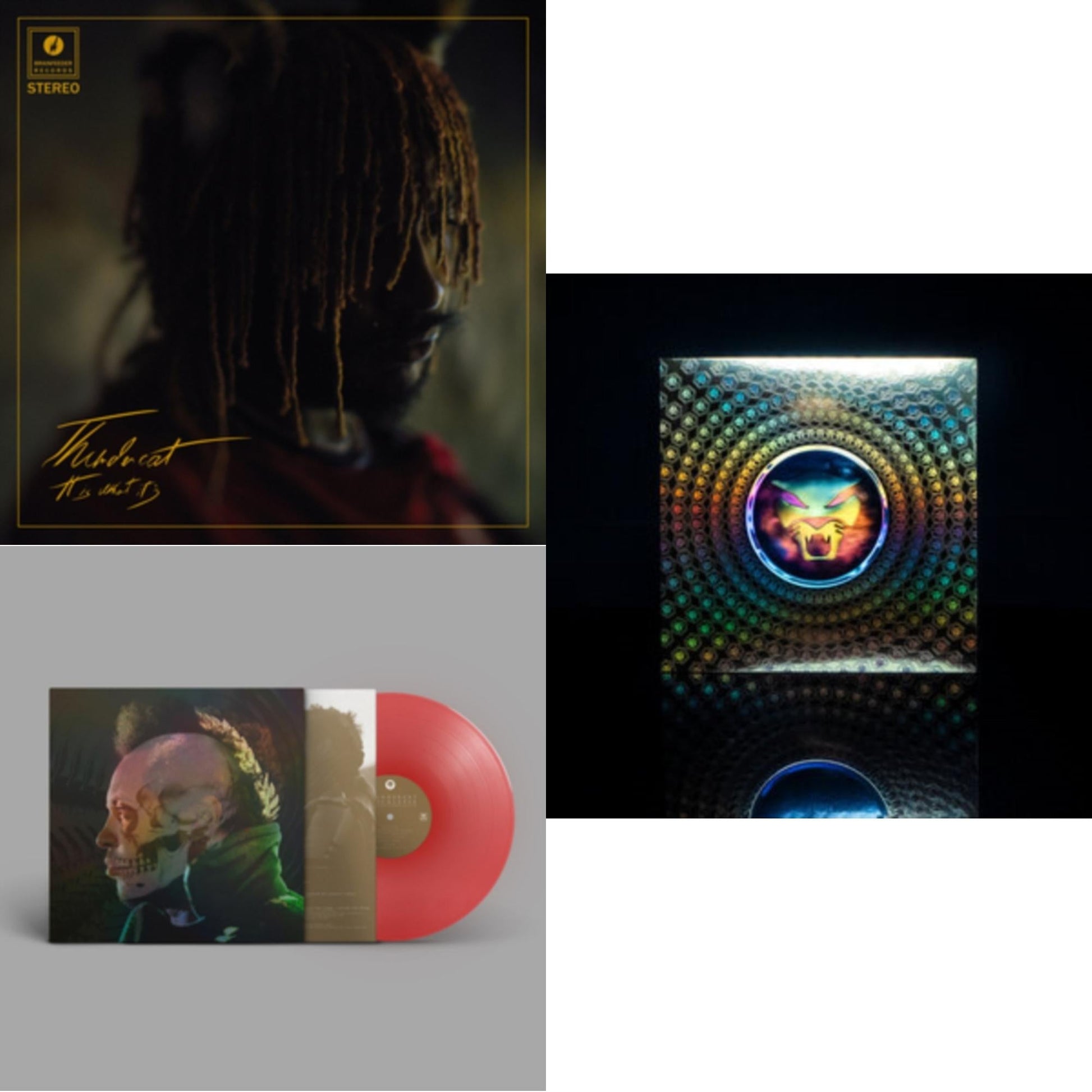 This is a 3 LP Vinyl SKU bundle.
1.This LP Vinyl is brand new.Format: LP VinylMusic Style: Contemporary JazzThis item's title is: It Is What It Is (Red LP Vinyl/140G/3Mm Spined Sleeve/Gold Foil)Artist: ThundercatLabel: BRAINFEEDERBarcode: 5054429140439Release Date: 4/3/2020
2.