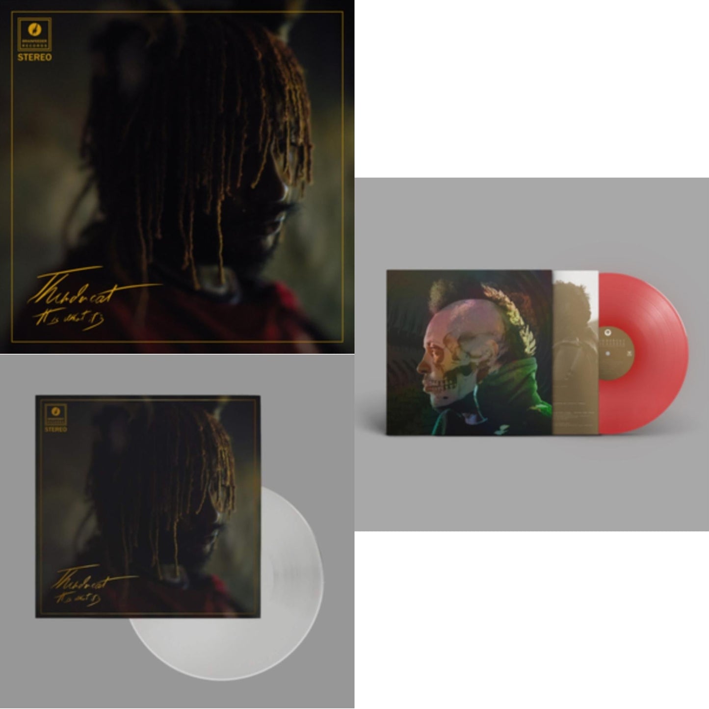 This is a 3 LP Vinyl SKU bundle.
1.This LP Vinyl is brand new.Format: LP VinylMusic Style: Contemporary JazzThis item's title is: It Is What It Is (Red LP Vinyl/140G/3Mm Spined Sleeve/Gold Foil)Artist: ThundercatLabel: BRAINFEEDERBarcode: 5054429140439Release Date: 4/3/2020
2.