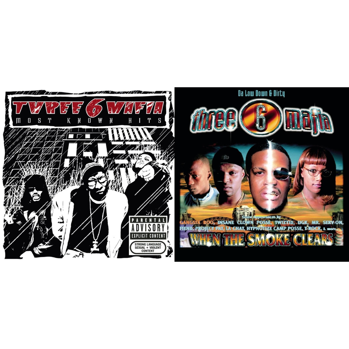 Three 6 Mafia - When The Smoke Clears & Most Known Hits - CD Bundle