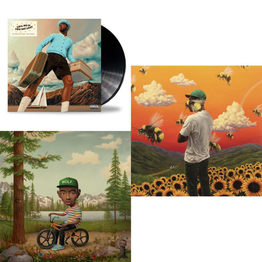 This is a 3 LP Vinyl SKU bundle.
1.This LP Vinyl is brand new.Format: LP VinylMusic Style: TrapThis item's title is: Call Me If You Get Lost (X) (2LP)Artist:  The Creator TylerLabel: COLUMBIABarcode: 194399166413Release Date: 6/24/2022
2.This LP Vinyl is brand new.