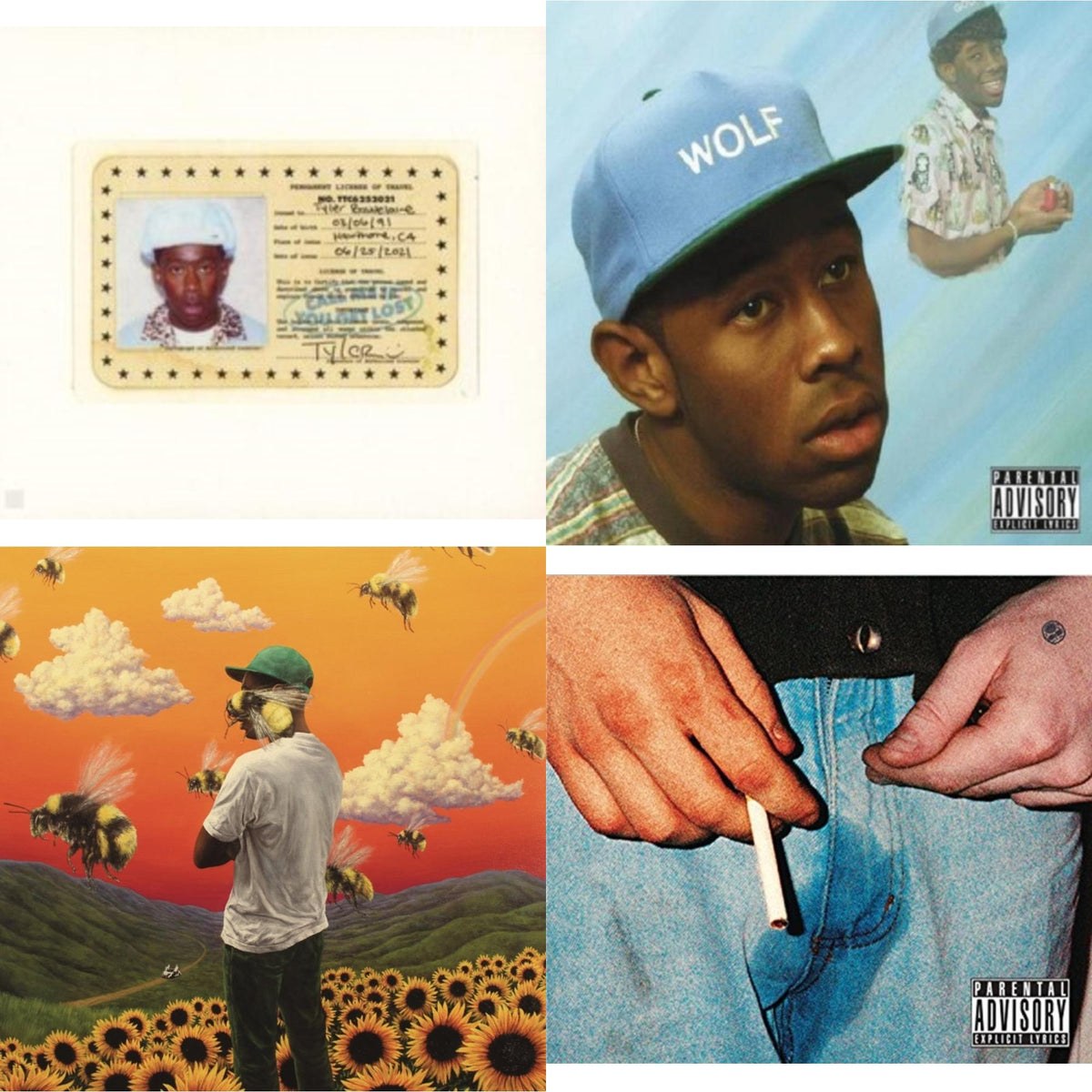 This is a 4 CD SKU bundle.
1.This CD is brand new.Format: CDMusic Style: TrapThis item's title is: Call Me If You Get LostArtist:  The Creator TylerLabel: COLUMBIA RECORDSBarcode: 194399166321Release Date: 10/1/2021
2.This CD is brand new.