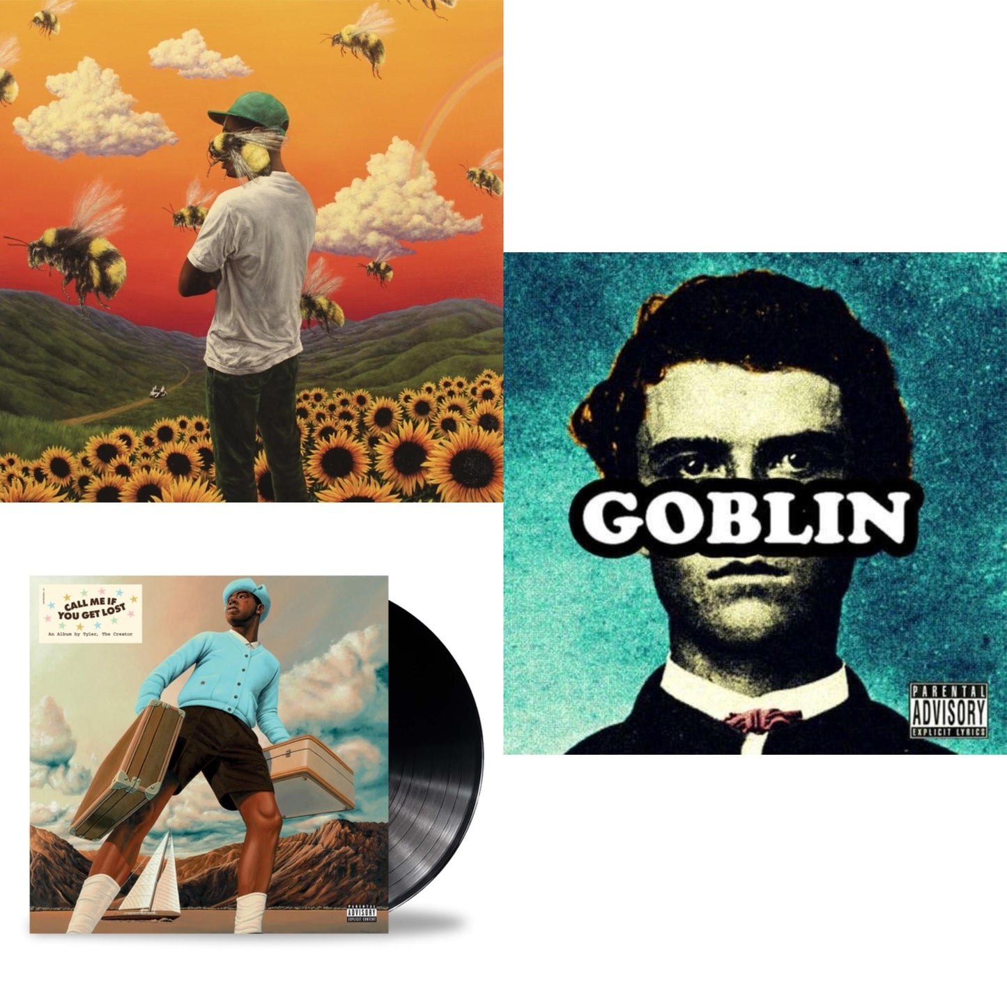 This is a 3 LP Vinyl SKU bundle.
1.This LP Vinyl is brand new.Format: LP VinylThis item's title is: Flower Boy (2LP/150G)Artist:  The Creator TylerLabel: COLUMBIABarcode: 889854690519Release Date: 12/1/2017
2.This LP Vinyl is brand new.