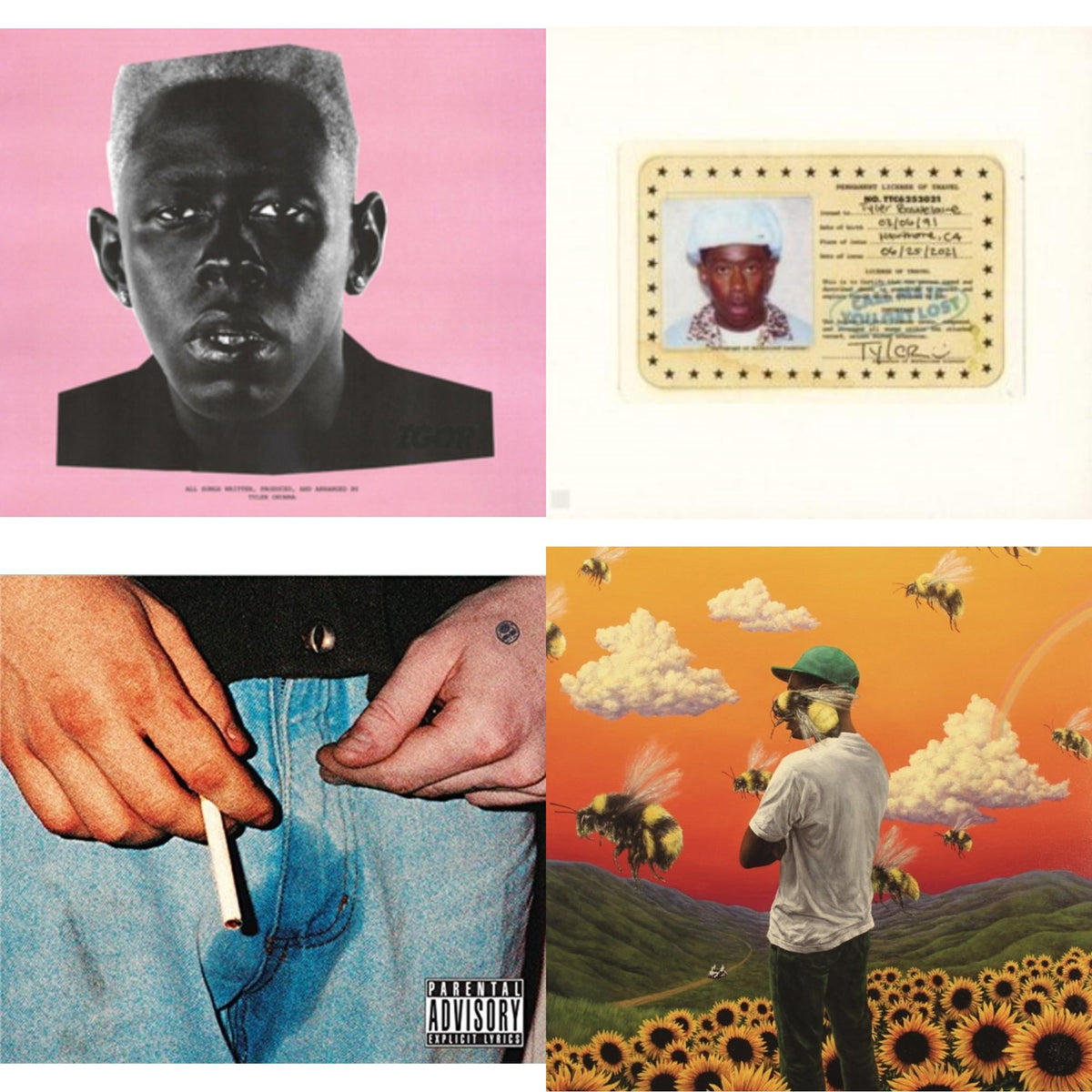 This is a 4 CD SKU bundle.
1.This CD is brand new.Format: CDMusic Style: Contemporary R&BThis item's title is: Igor (X)Artist:  The Creator TylerLabel: A BOY IS A GUN; COLUMBIABarcode: 190759652022Release Date: 8/23/2019
2.This CD is brand new.