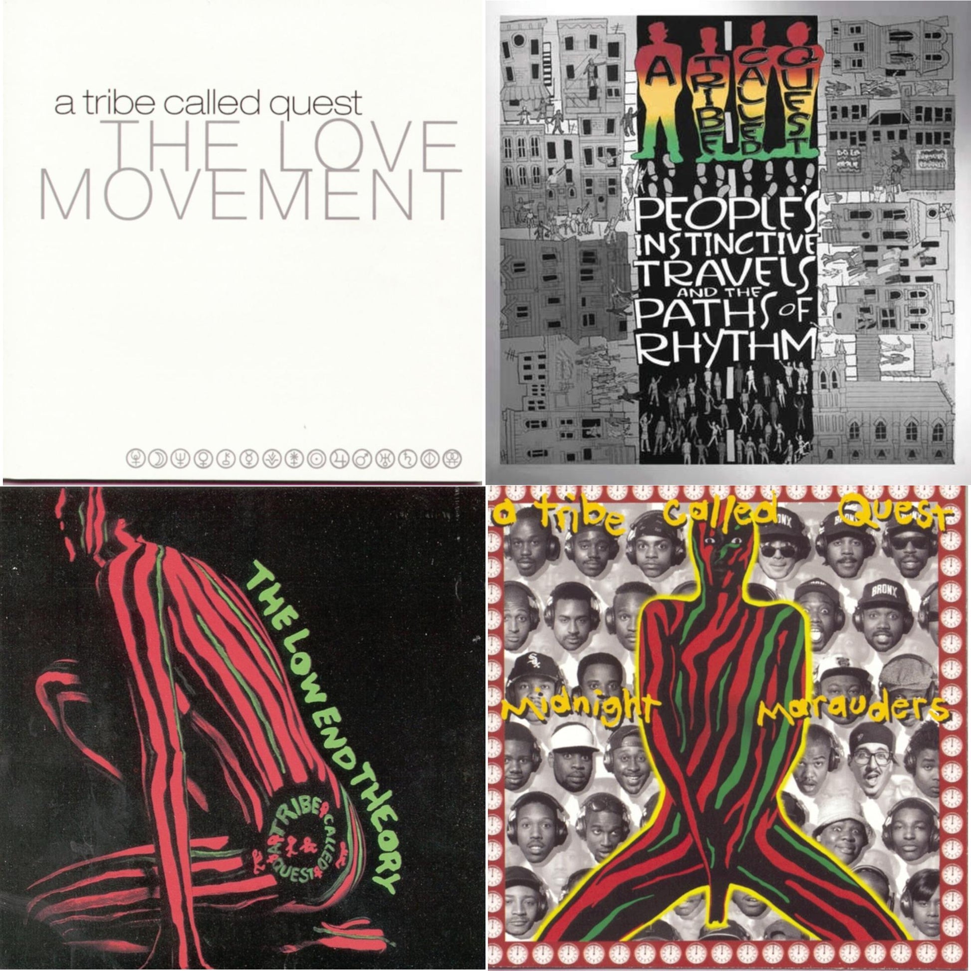 This is a 4 CD SKU bundle.
1.This CD is brand new.Format: CDThis item's title is: Love MovementArtist: Tribe Called QuestLabel: SONY SPECIAL MARKETINGBarcode: 886919792829Release Date: 12/7/2012
2.This CD is brand new.