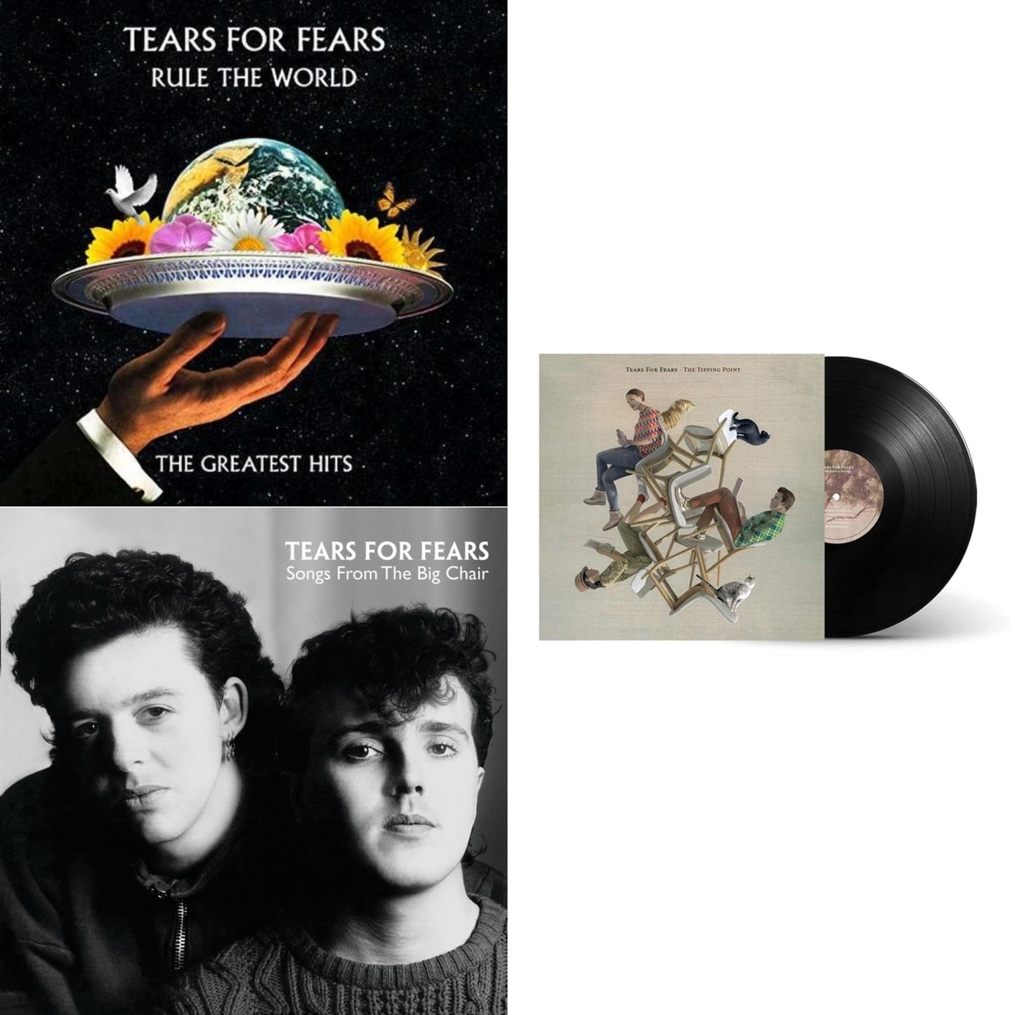 This is a 3 LP Vinyl SKU bundle.
1.This LP Vinyl is brand new.Format: LP VinylMusic Style: Pop RockThis item's title is: Rule The World (2LP)Artist: Tears For FearsLabel: Virgin EMI RecordsBarcode: 600753802885Release Date: 1/12/2018
2.This LP Vinyl is brand new.