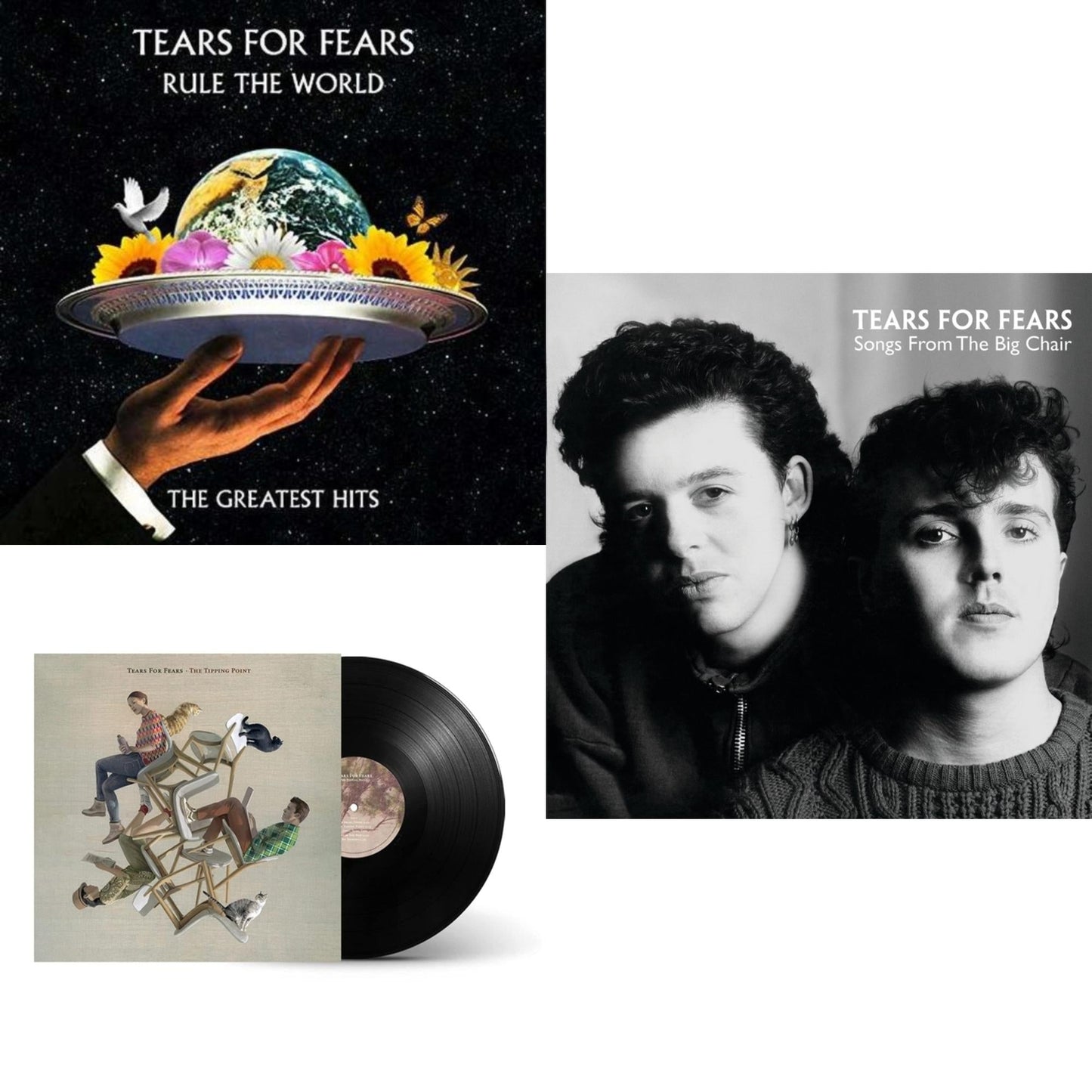 This is a 3 LP Vinyl SKU bundle.
1.This LP Vinyl is brand new.Format: LP VinylMusic Style: Pop RockThis item's title is: Rule The World (2LP)Artist: Tears For FearsLabel: Virgin EMI RecordsBarcode: 600753802885Release Date: 1/12/2018
2.This LP Vinyl is brand new.