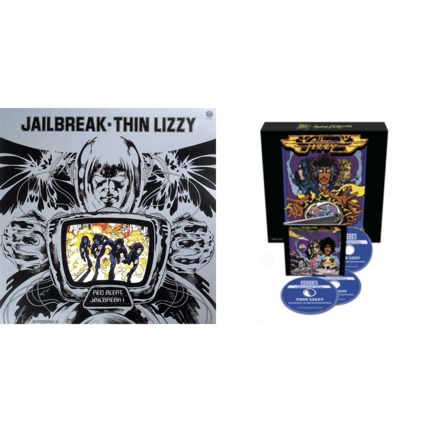 This is a 2 CD SKU bundle.
1.This CD is brand new.Format: CDMusic Style: Hard RockThis item's title is: JailbreakArtist: Thin LizzyLabel: MERCURYBarcode: 042282278524Release Date: 5/15/1990
2.This CD is brand new.