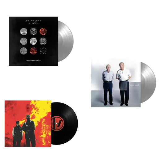 This is a 3 LP Vinyl SKU bundle.
1.This LP Vinyl is brand new.Format: LP VinylMusic Style: Alternative RockThis item's title is: Blurryface (Silver LP Vinyl Fbr Anniversary)Artist: Twenty One PilotsLabel: FUELED BY RAMENBarcode: 075678645617Release Date: 10/15/2021
2.