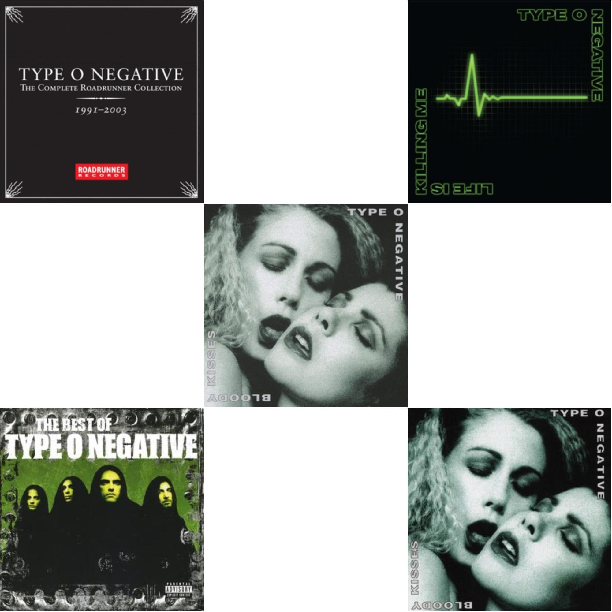 Complete Roadrunner Collection 1991 - 2003 & Best Of Type O Negative & Bloody Kisses & Life Is Killing Me (X) (Deluxe/2CD) & Bloody Kisses (Deluxe Edition)