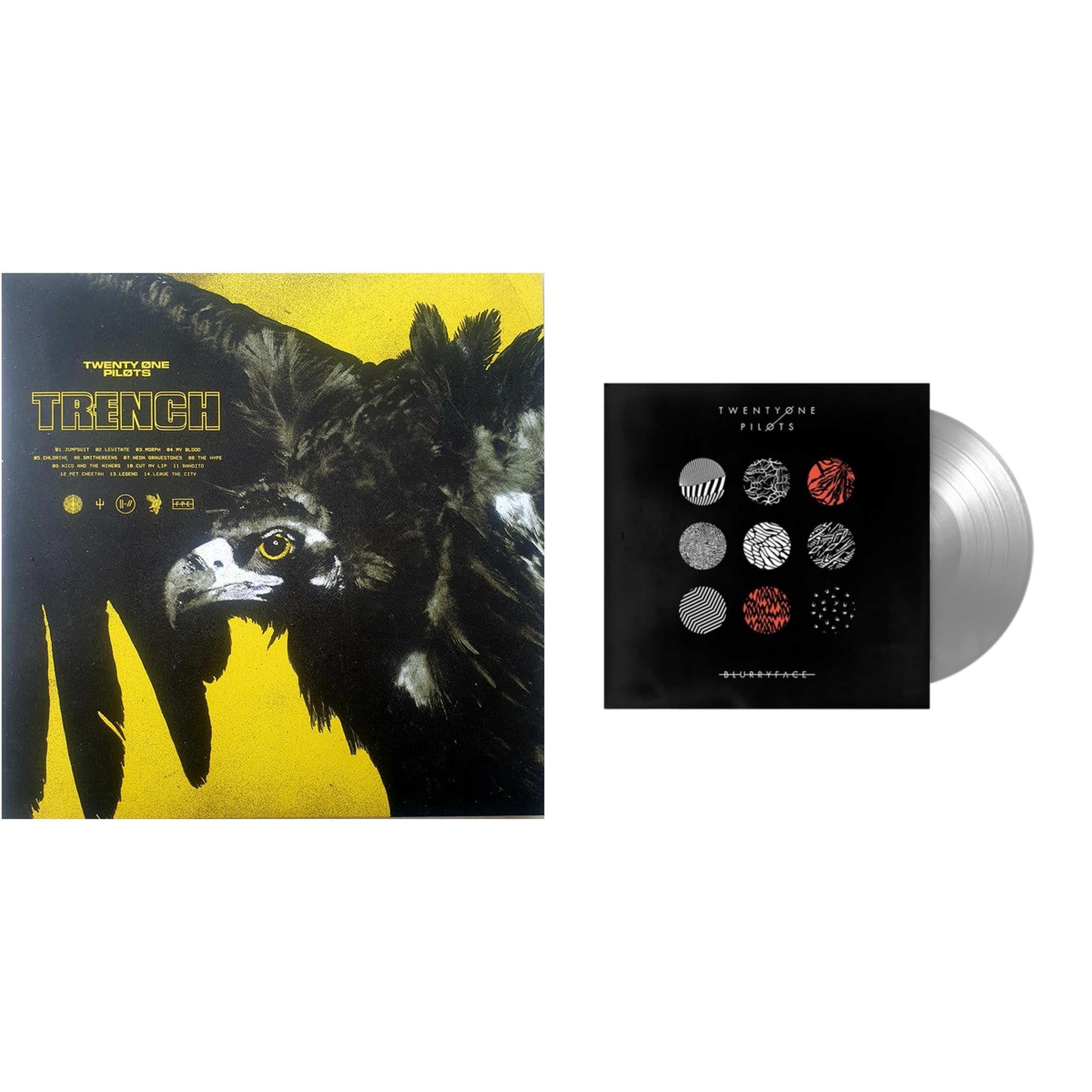 This is a 2 LP Vinyl SKU bundle.
1.This LP Vinyl is brand new.Format: LP VinylMusic Style: Alternative RockThis item's title is: Trench (2LP/Dl Code)Artist: Twenty One PilotsLabel: FUELED BY RAMENBarcode: 075678654695Release Date: 10/5/2018
2.This LP Vinyl is brand new.