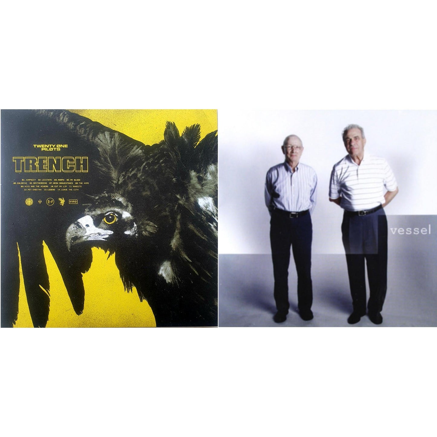 This is a 2 LP Vinyl SKU bundle.
1.This LP Vinyl is brand new.Format: LP VinylMusic Style: Alternative RockThis item's title is: Trench (2LP/Dl Code)Artist: Twenty One PilotsLabel: FUELED BY RAMENBarcode: 075678654695Release Date: 10/5/2018
2.This LP Vinyl is brand new.