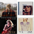 Evermore (X) & Midnights (X) (Moonstone Blue CD) & Speak Now World Tour Live (CD/DVD) & 1989