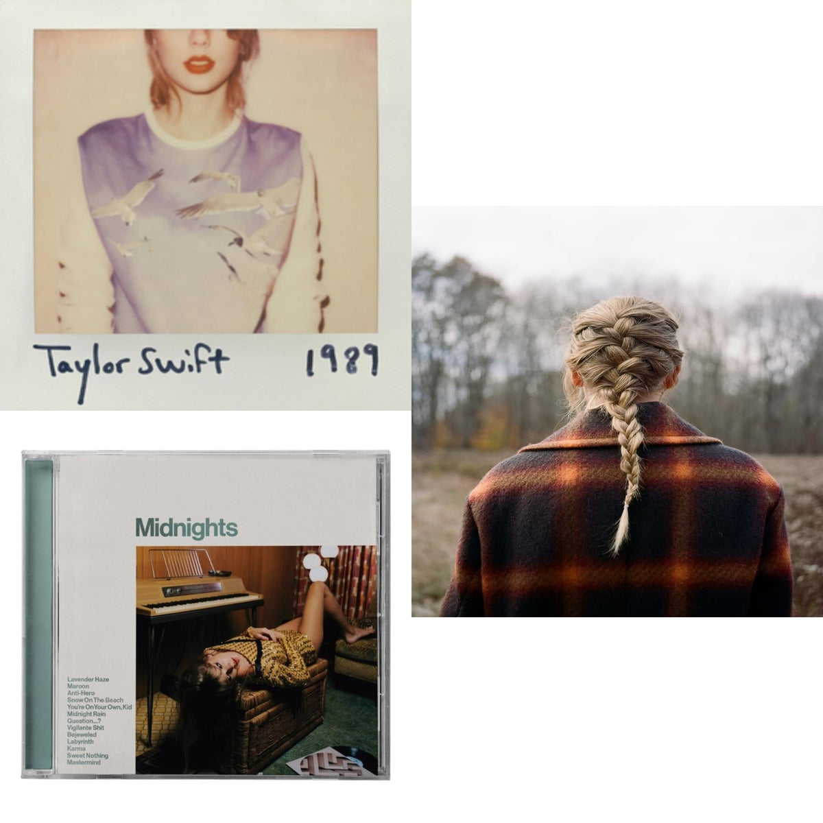 Evermore (X) & Midnights (X) (Jade Green CD) & 1989