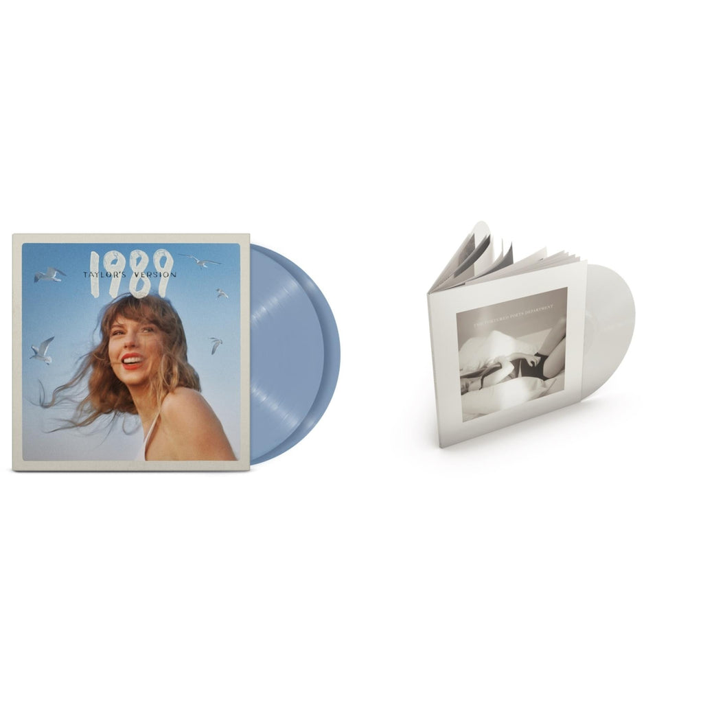 1989 (Taylor's Version) (2LP/Crystal Skies Blue Vinyl) & Tortured Poets Department (X) (Ghosted White Vinyl/2LP/Manuscript- Bonus Track)