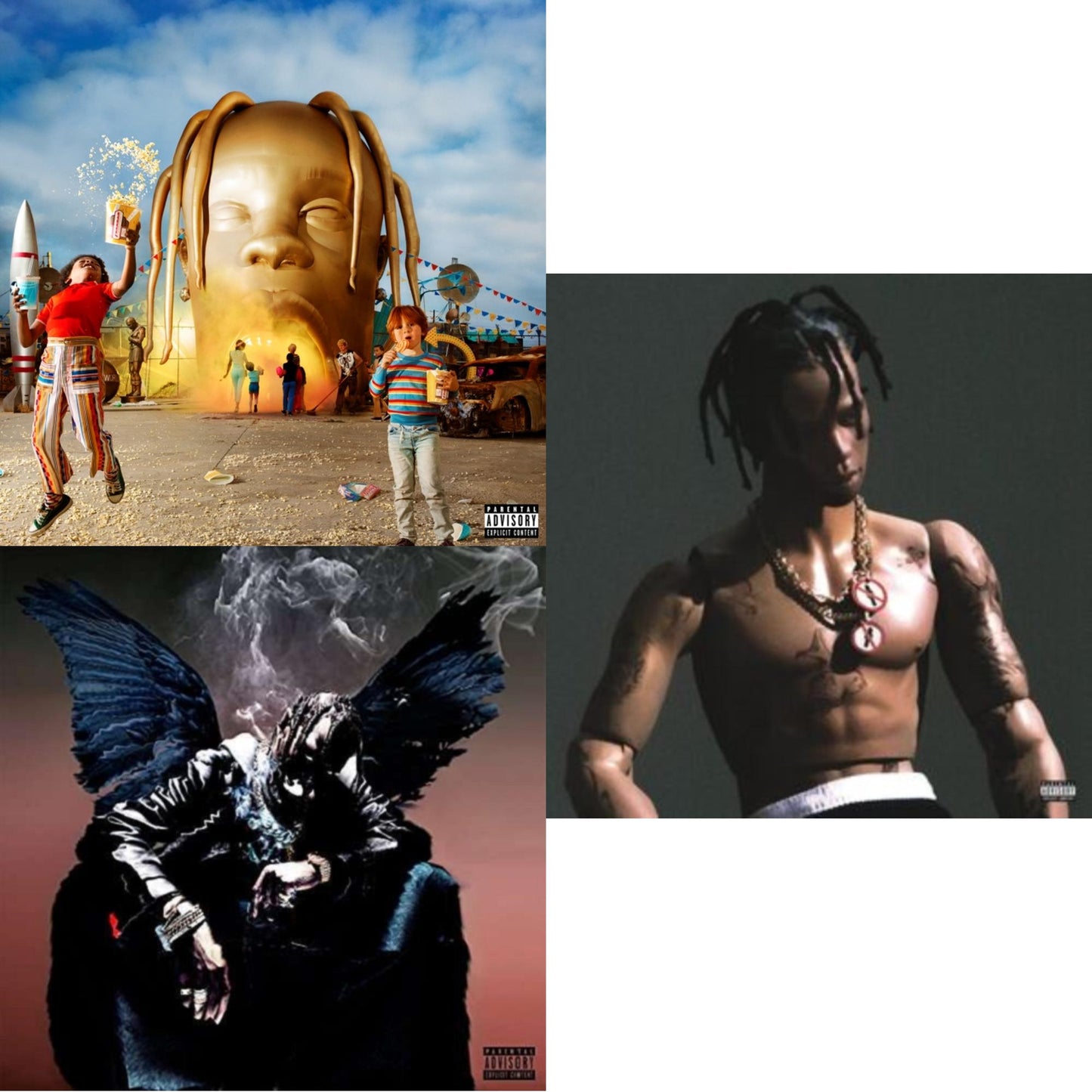 This is a 3 LP Vinyl SKU bundle.
1.This LP Vinyl is brand new.Format: LP VinylMusic Style: TrapThis item's title is: Astroworld (X) (2 LP/150G/Dl Insert)Artist: Travis ScottLabel: EPICBarcode: 190758883618Release Date: 11/16/2018
2.This LP Vinyl is brand new.