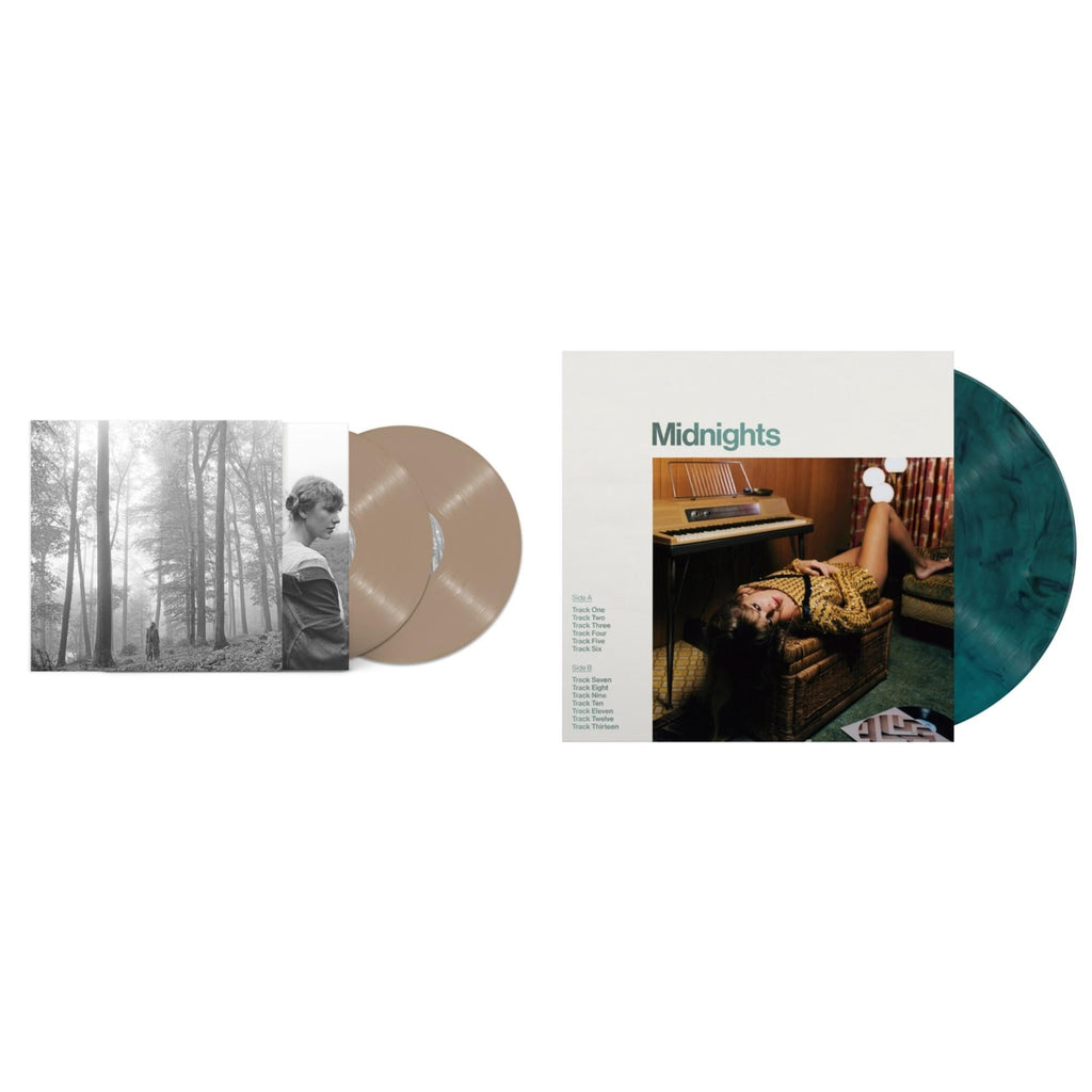 Folklore (X) (Beige Vinyl/2LP) & Midnights (X) (Jade Green LP Vinyl)