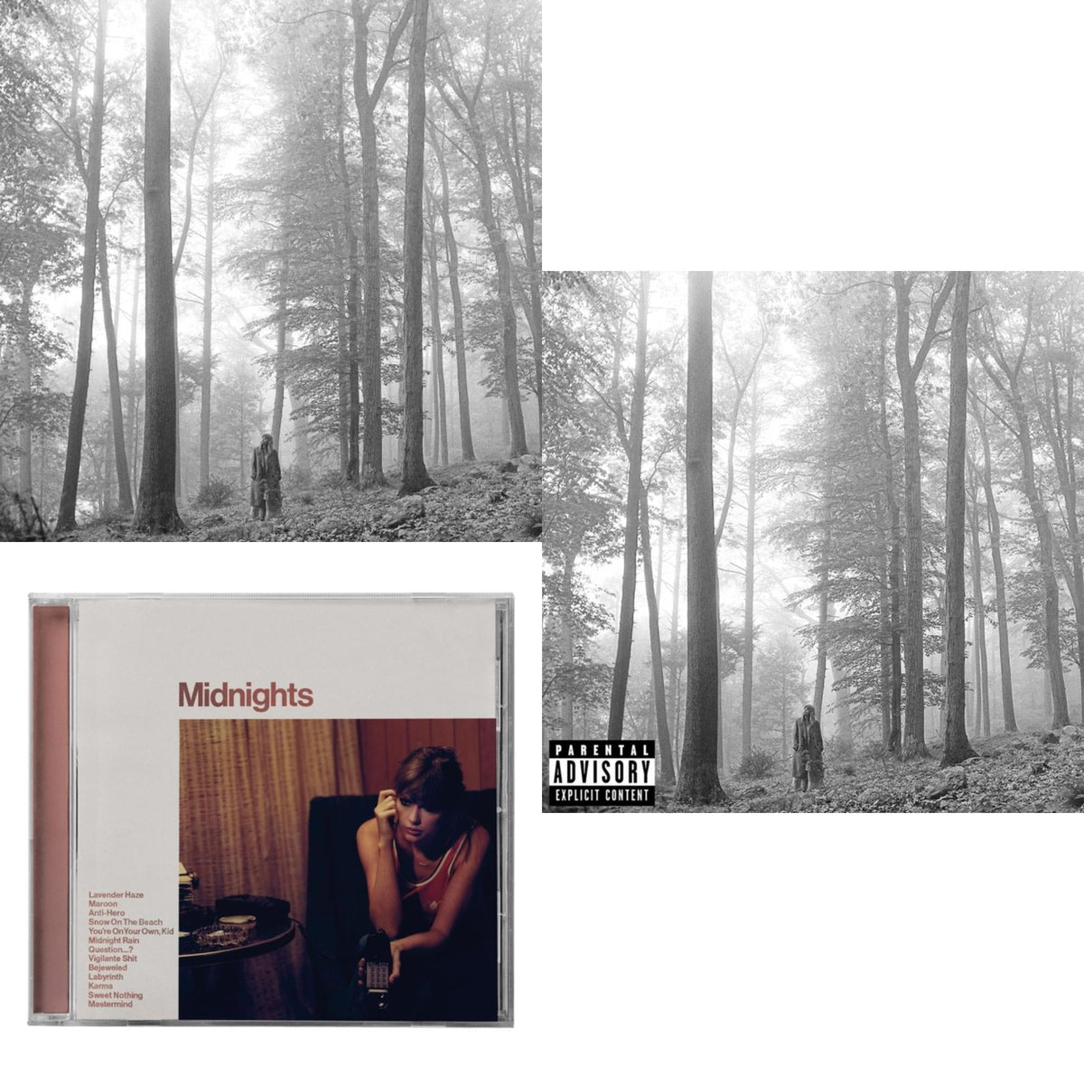 Folklore (Edited) & Folklore (X) & Midnights (X) (Blood Moon CD)